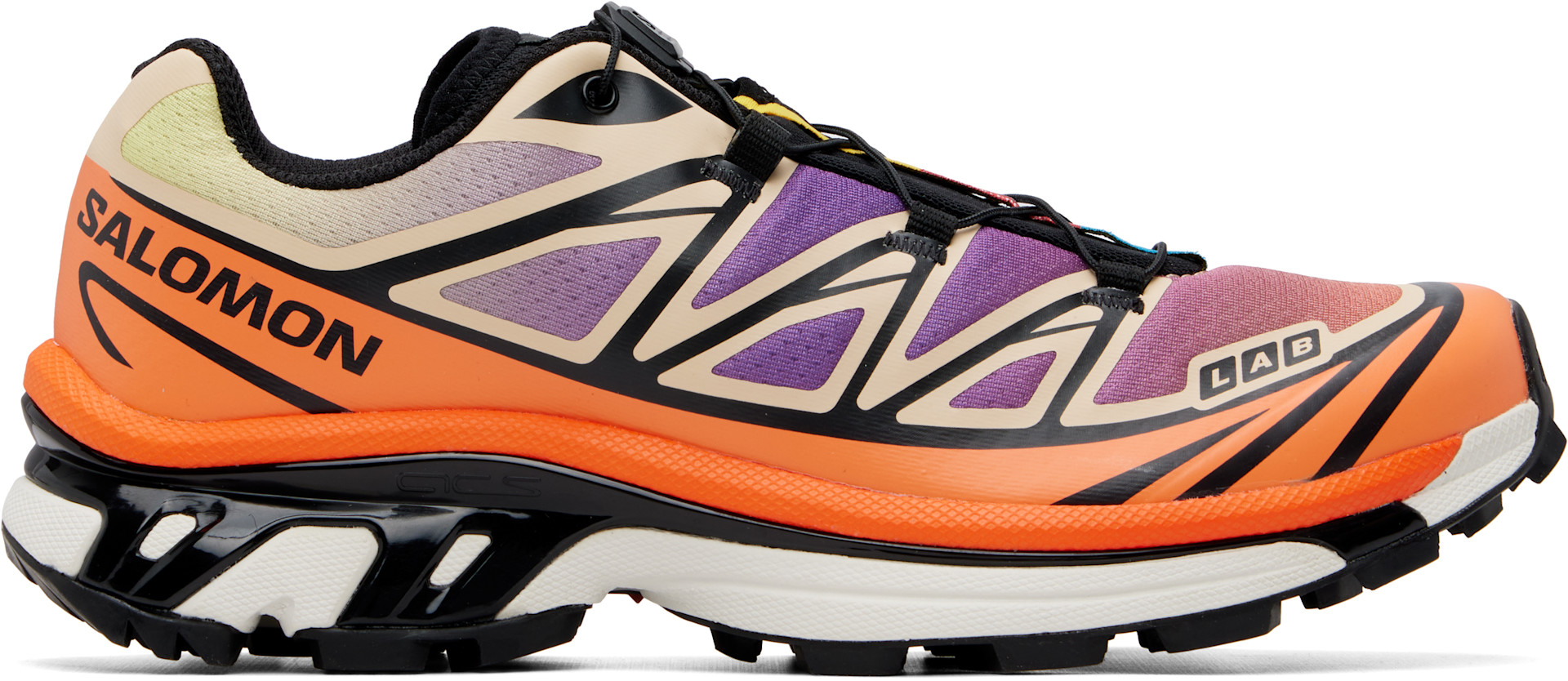 Salomon: Orange & Purple XT-6 Sneakers | SSENSE