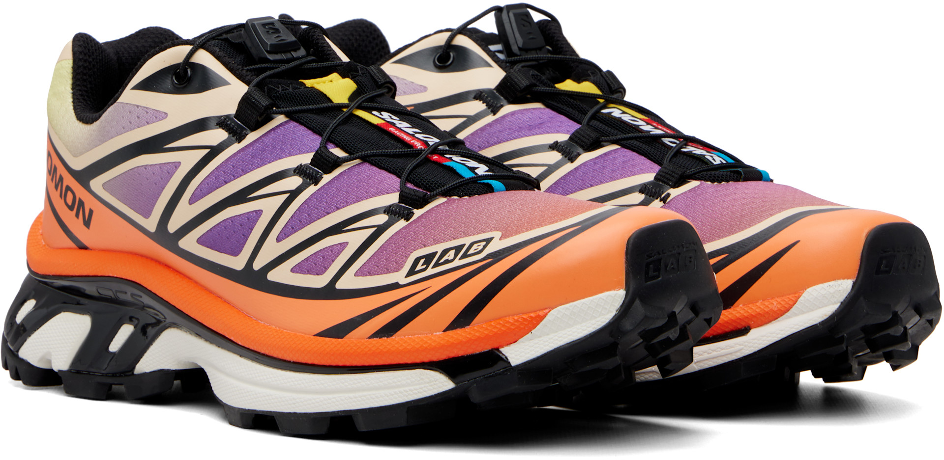 Salomon: Orange & Purple XT-6 Sneakers | SSENSE