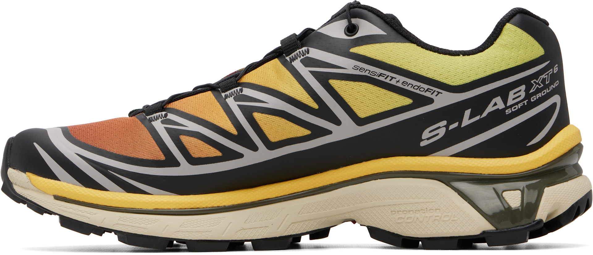 Salomon - Baskets XT-6 noir et jaune