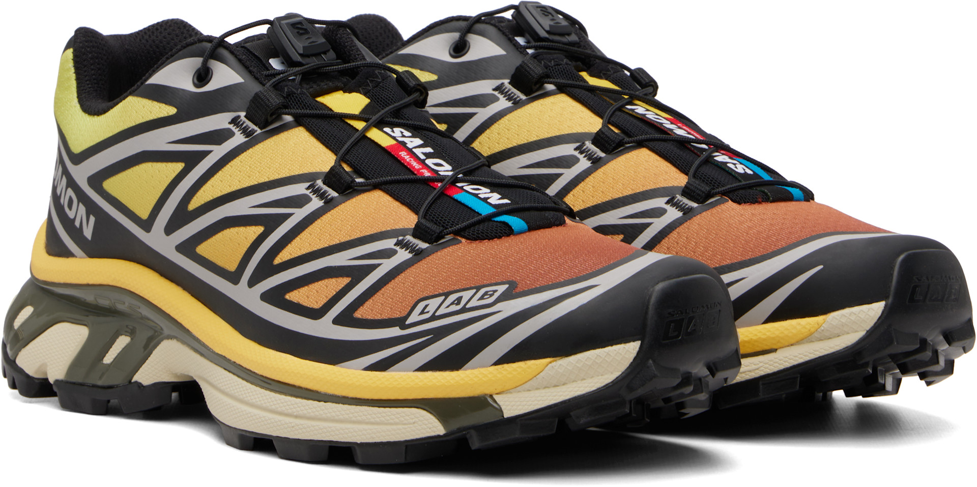 Salomon - Baskets XT-6 noir et jaune