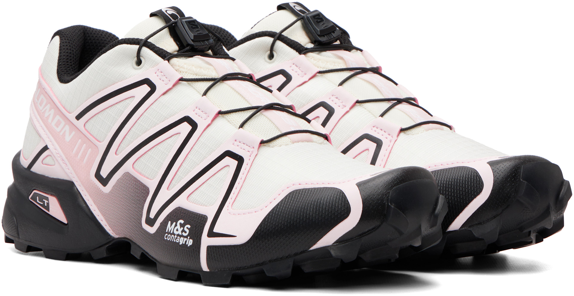 Salomon: Off-White & Pink Speedcross 3 Sneakers | SSENSE