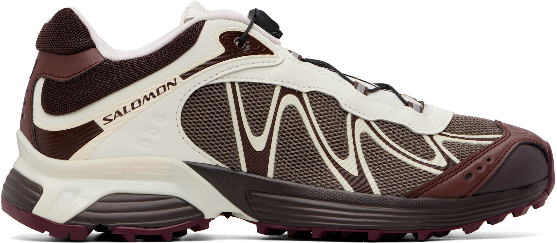 Salomon: Brown & Off-White XT-Whisper Sneakers | SSENSE