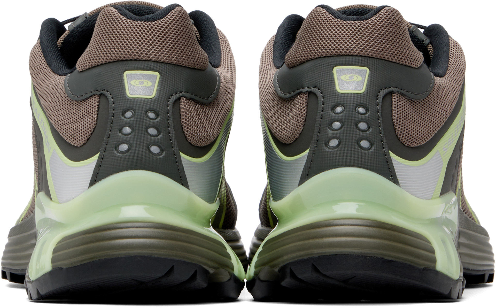 【中古】 And So on Longfellow Salomon: Brown & Green XT-Whisper Sneakers | SSENSE