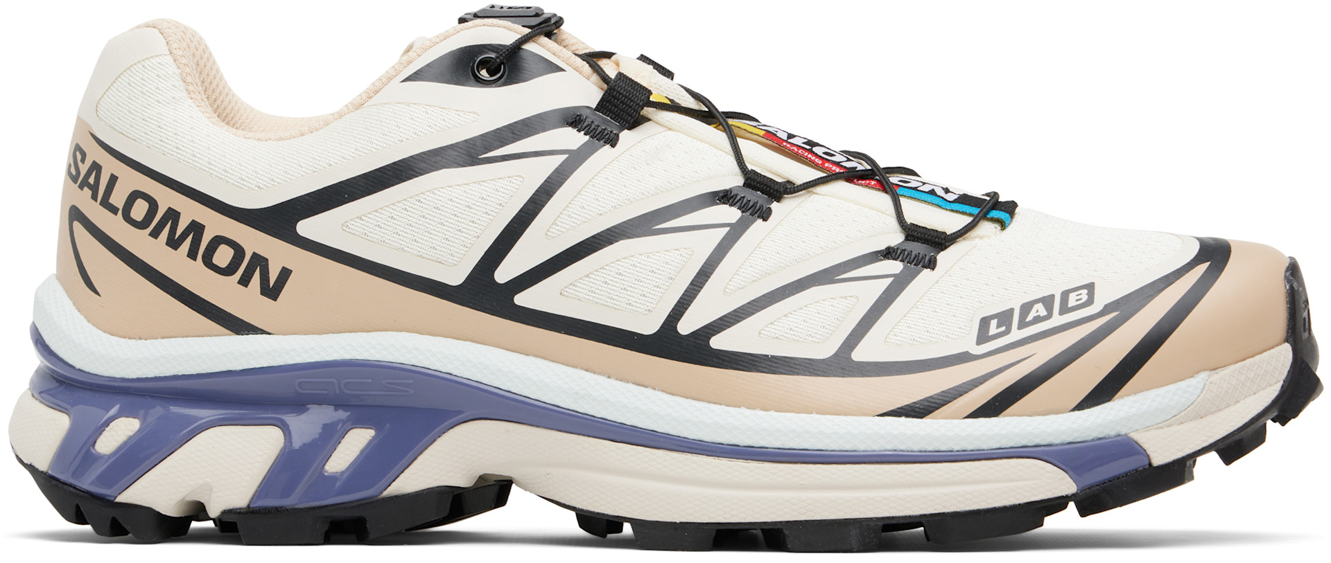 Salomon - Baskets XT-6 blanc cassé