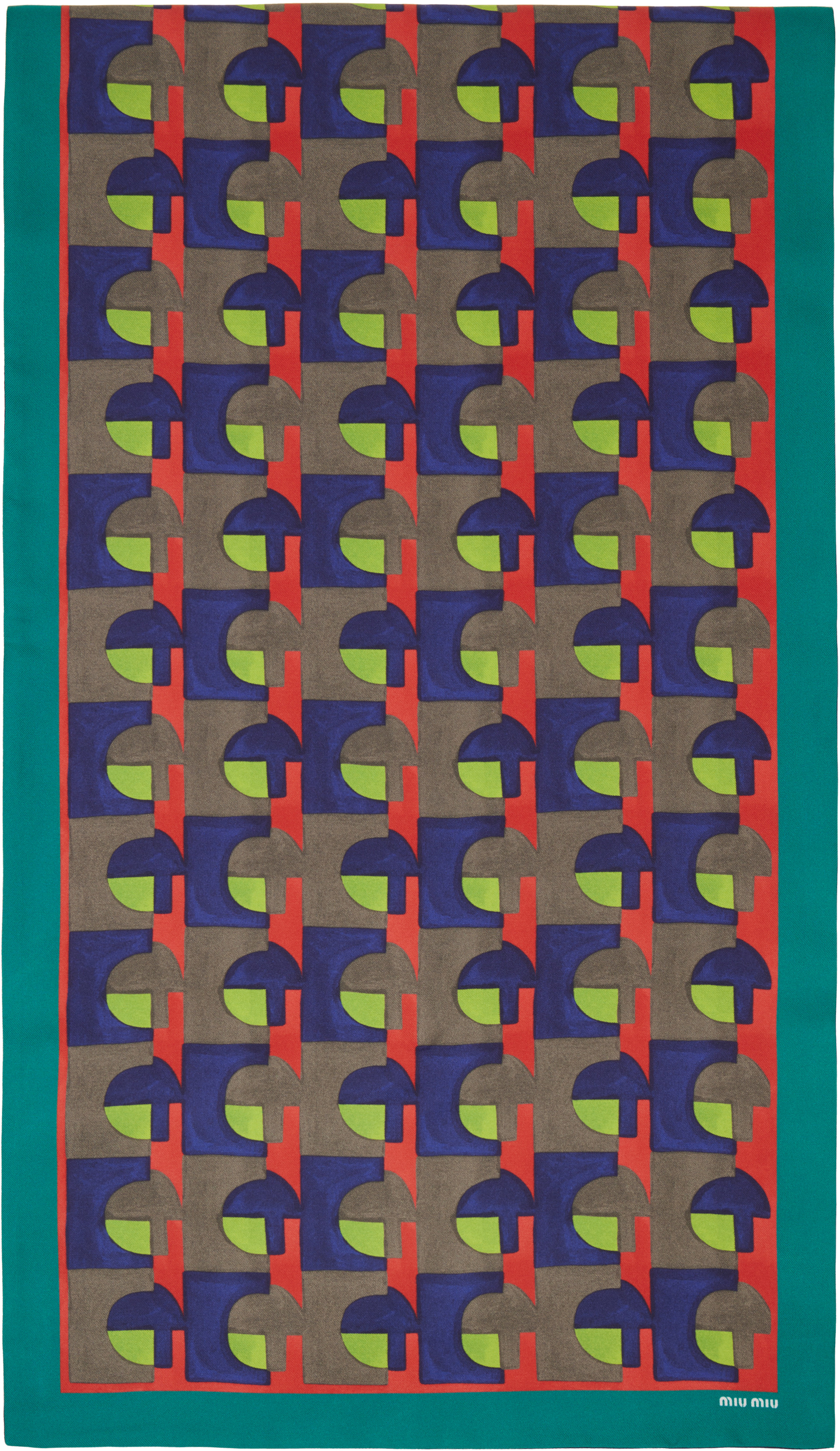 Miu Miu - Multicolor Printed Silk Scarf