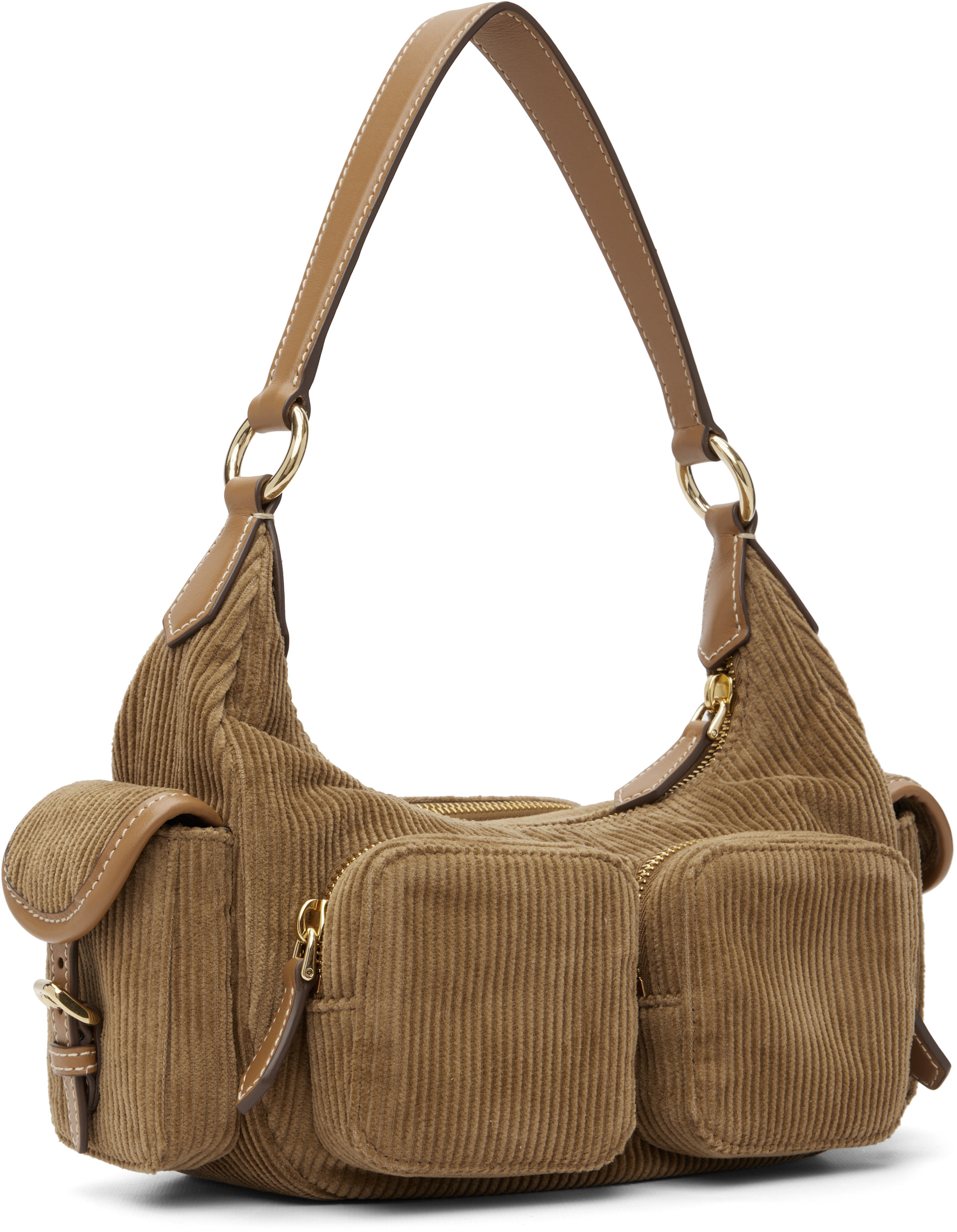 Miu Miu: Brown Pocket Shoulder Bag | SSENSE Canada