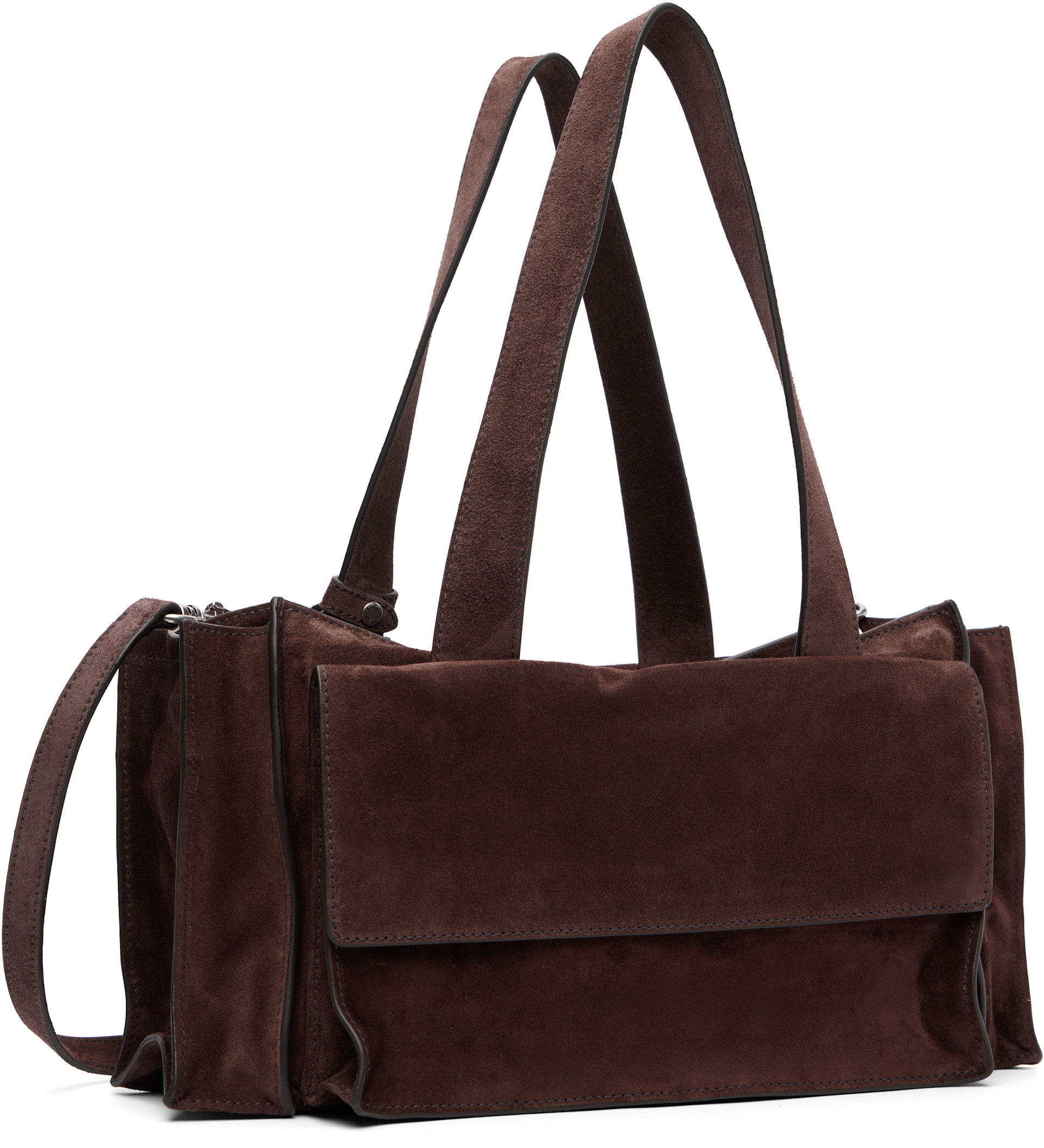 Miu Miu - Sac utilitaire brun en suède