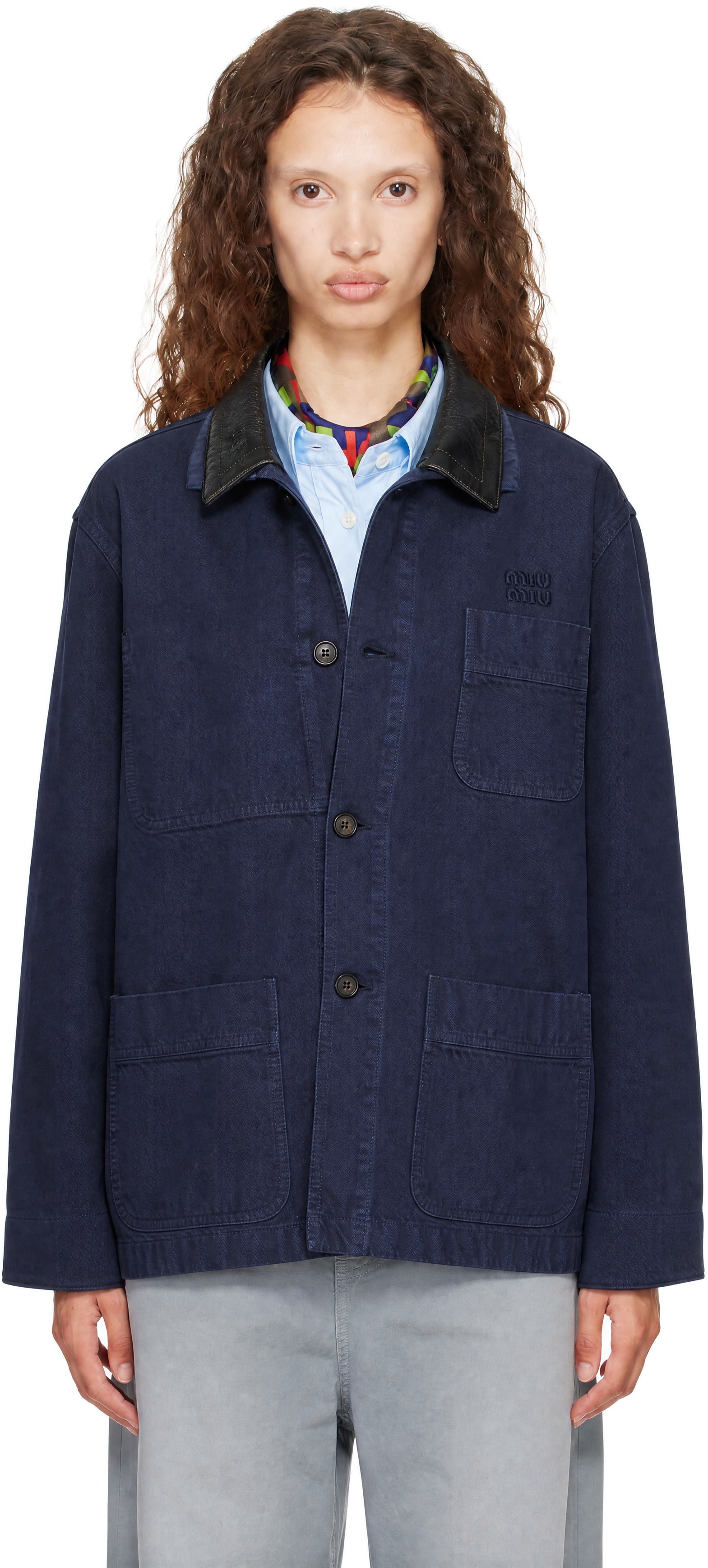 Miu Miu - Navy Gabardine Jacket