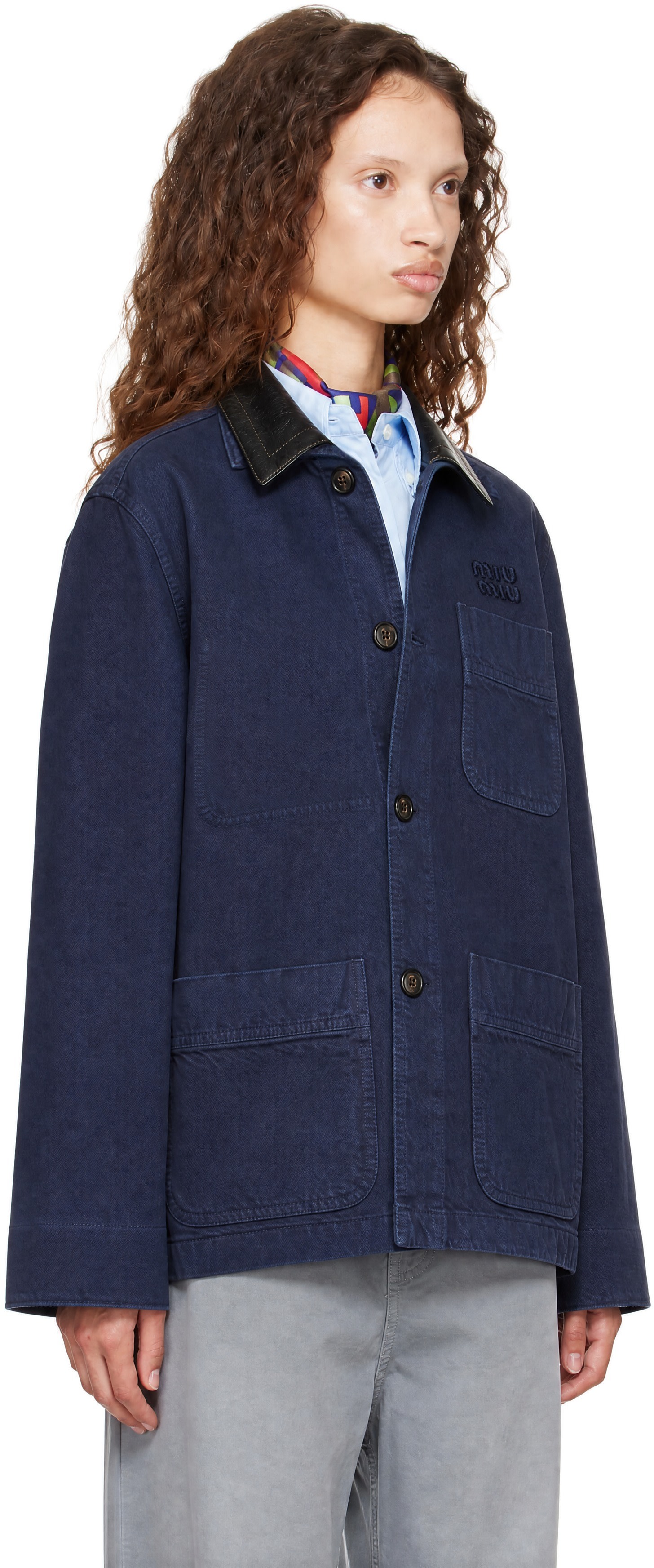Miu Miu - Navy Gabardine Jacket