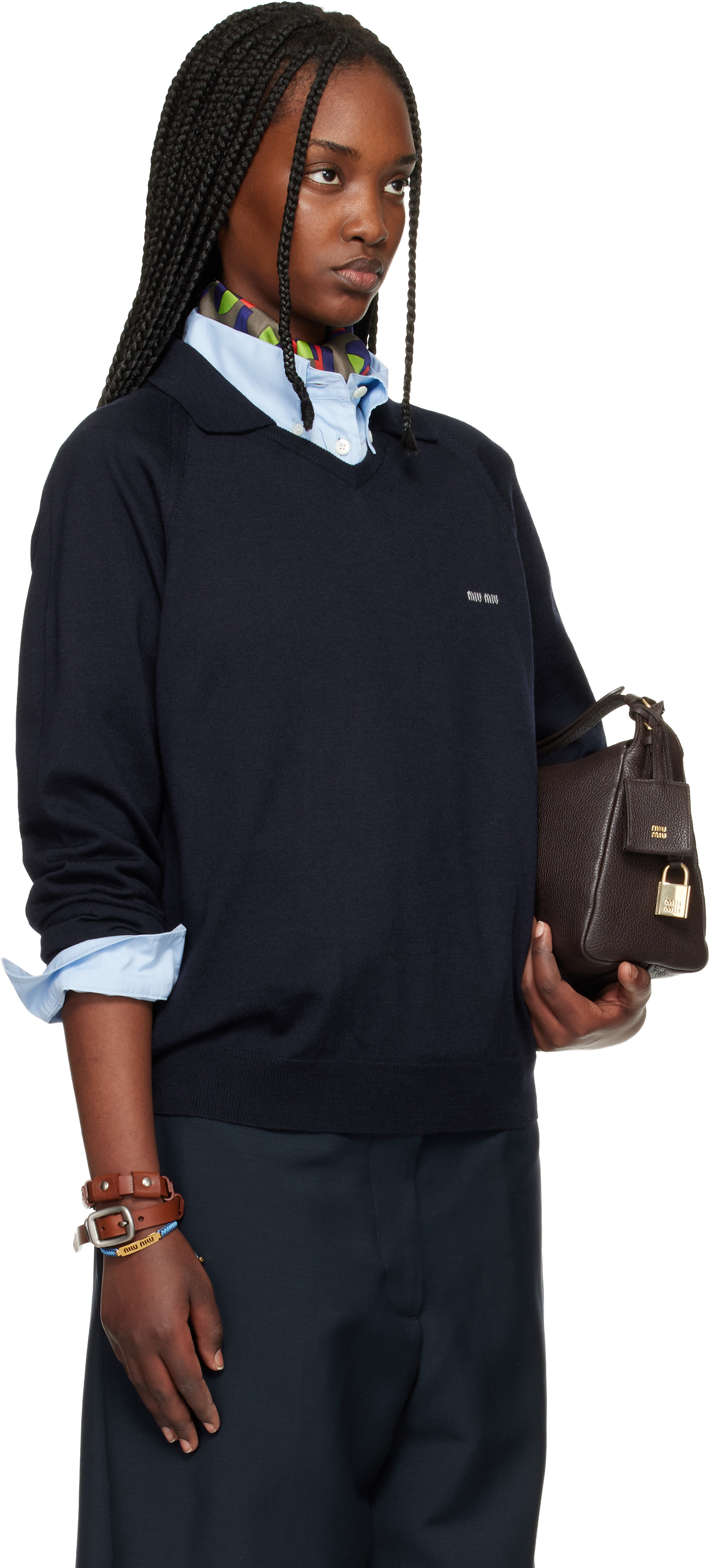 Miu Miu - Navy Wool Polo