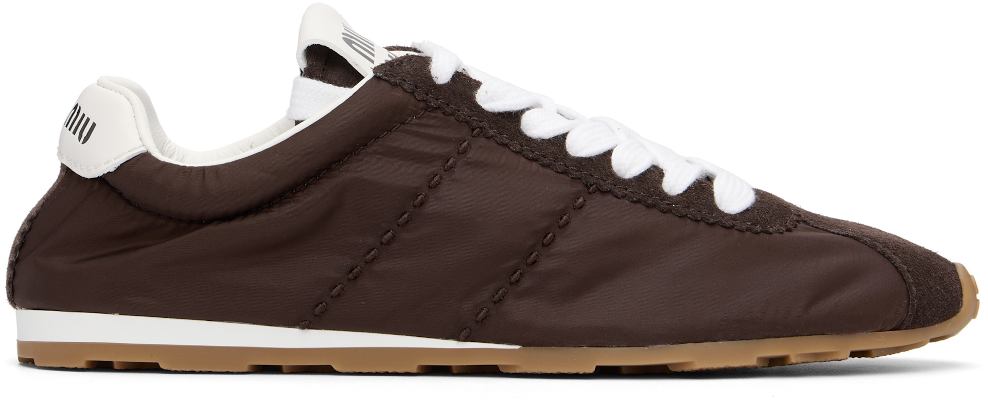 Miu Miu - Baskets Plume brunes