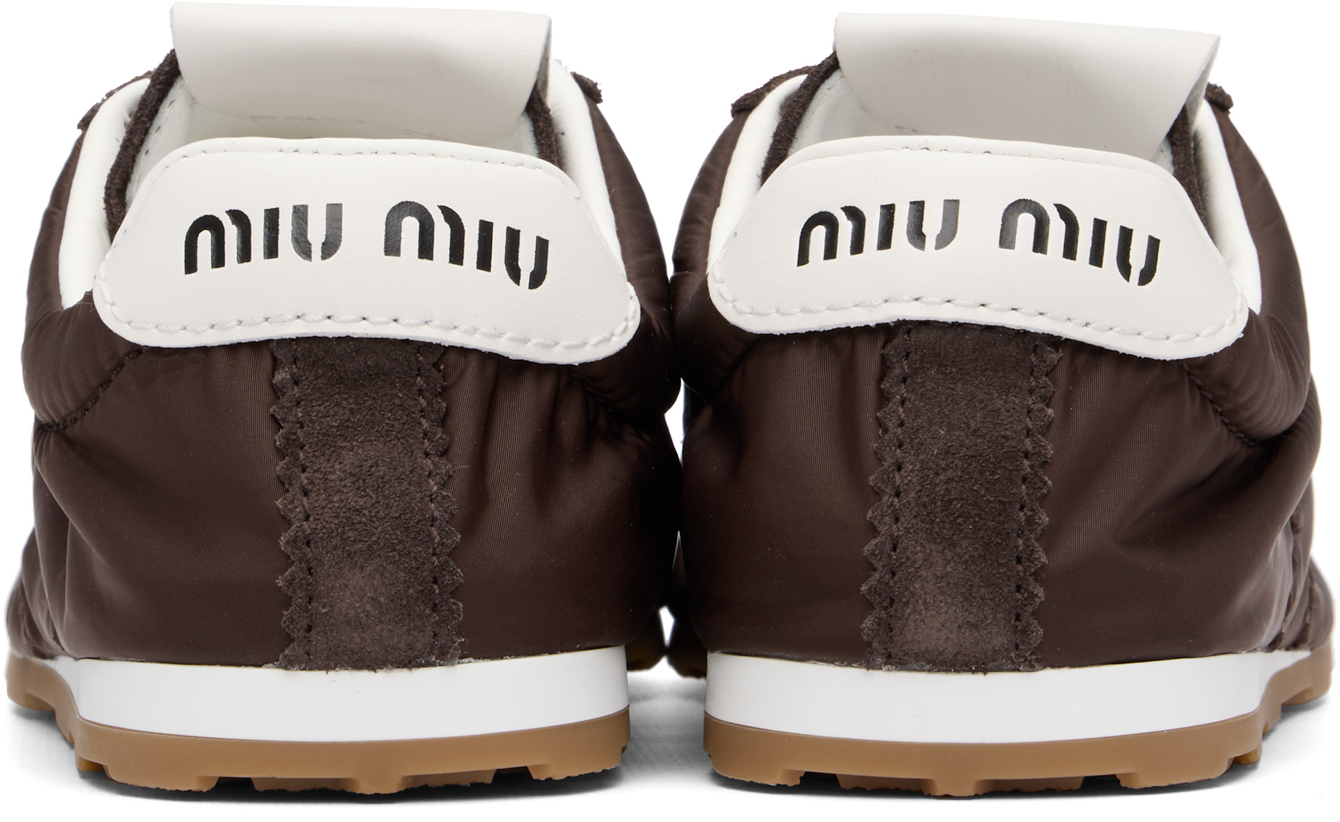 Miu Miu - Baskets Plume brunes