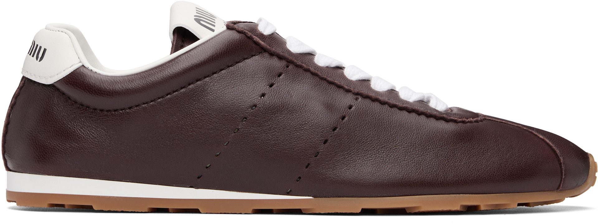 Miu Miu - Baskets Plume brunes