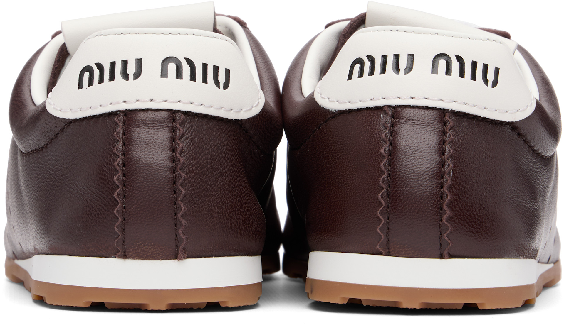 Miu Miu - Baskets Plume brunes