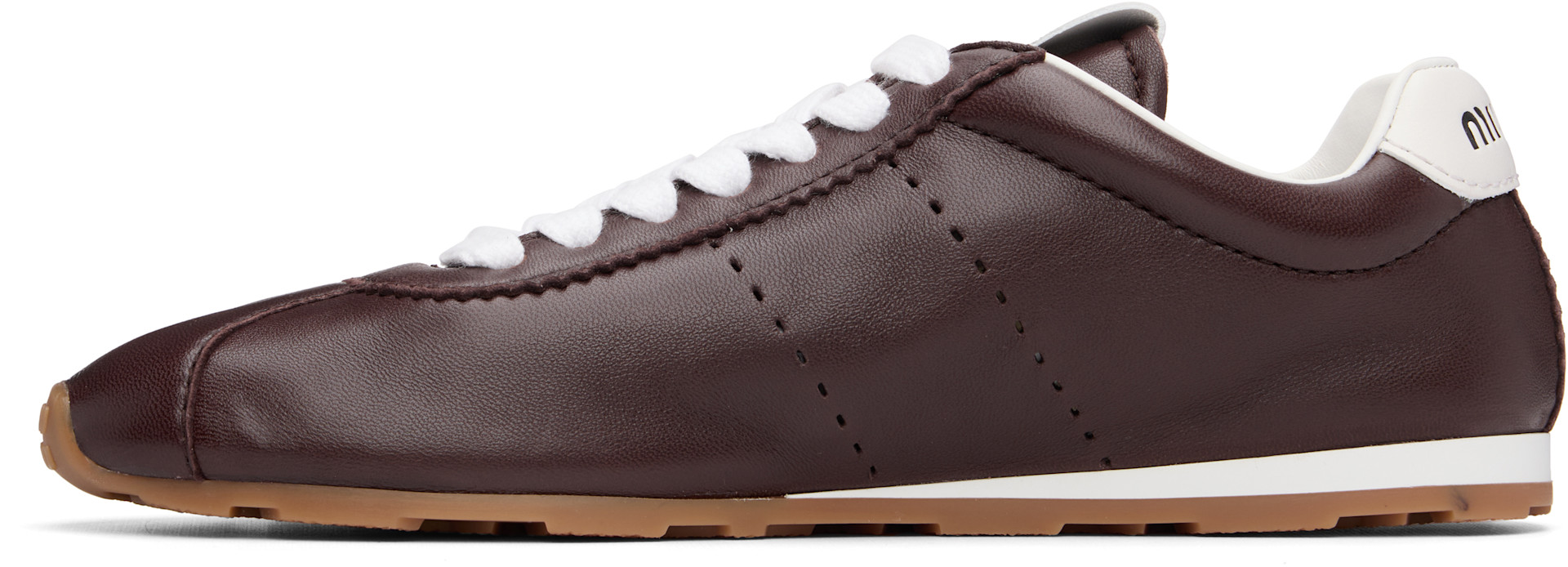 Miu Miu - Baskets Plume brunes