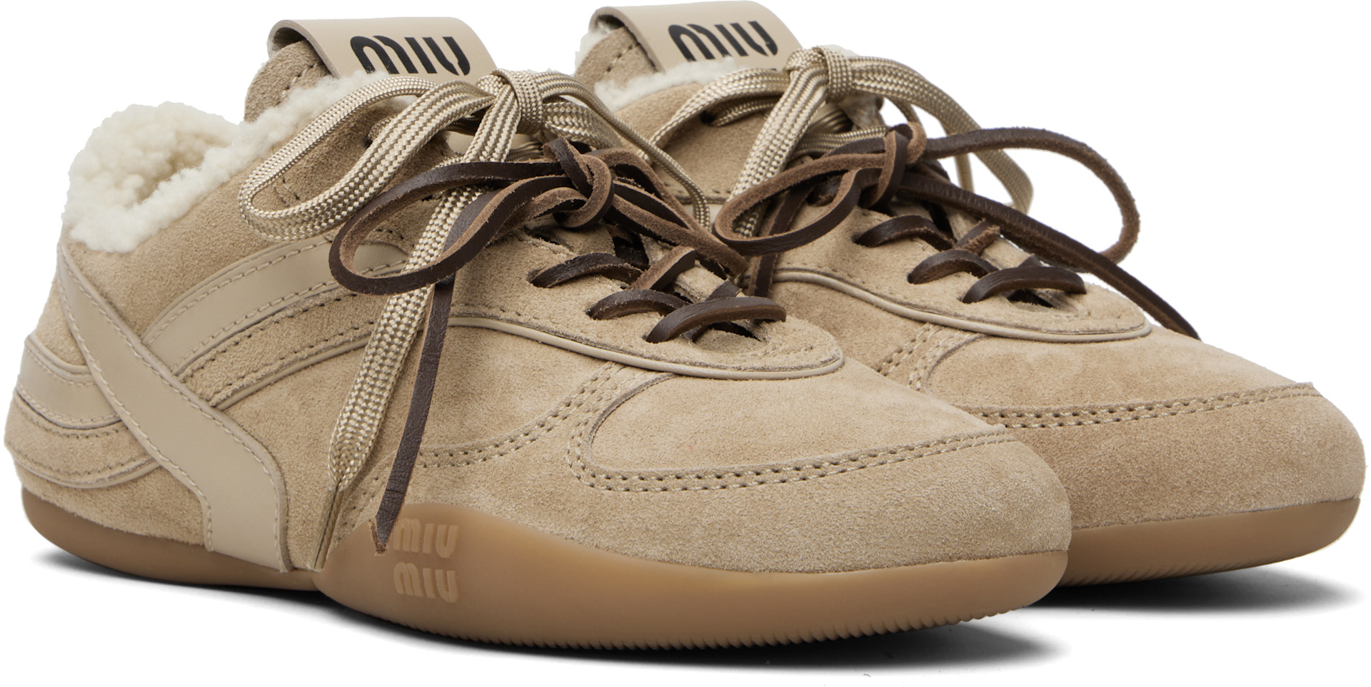 Miu Miu - Baskets Gymnasium beiges