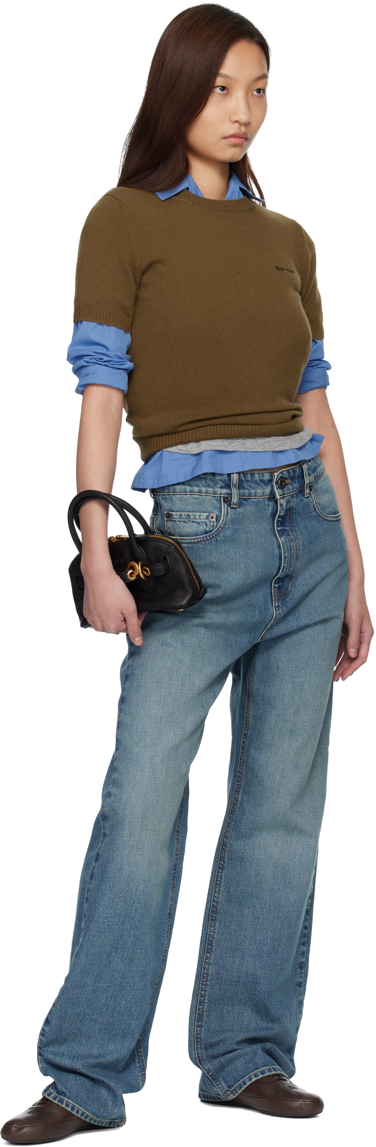 Miu Miu - Baskets Allacciate brunes