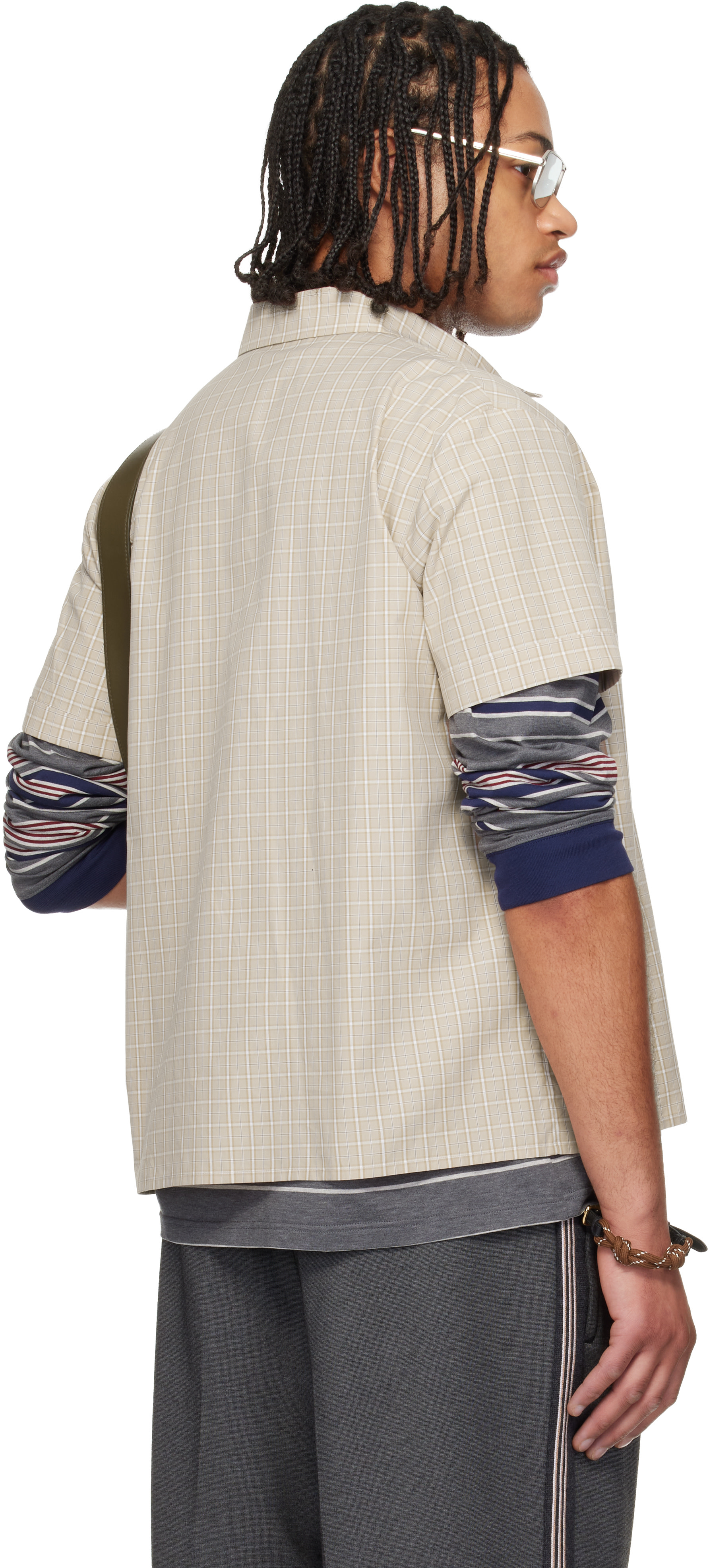 Miu Miu - Beige Popeline Check Shirt
