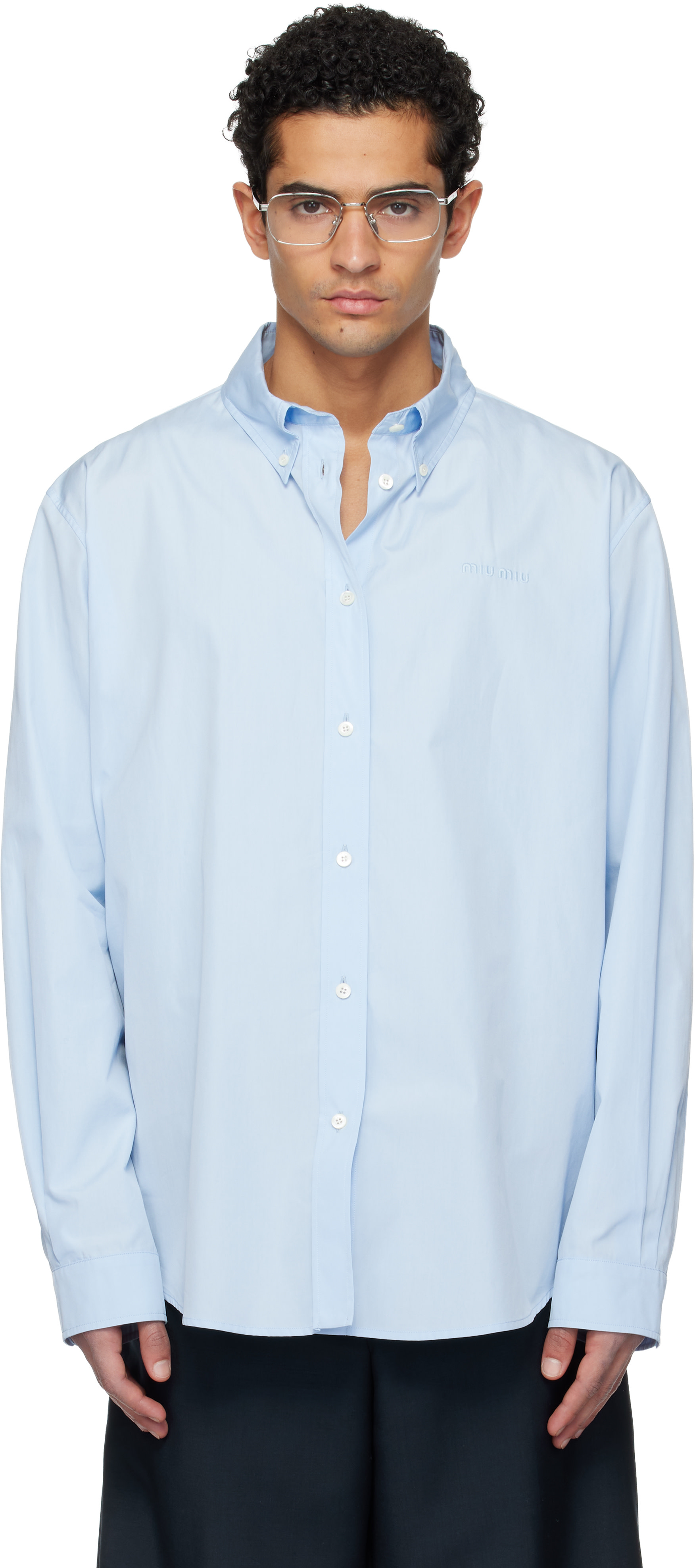 Miu Miu - Blue Poplin Shirt