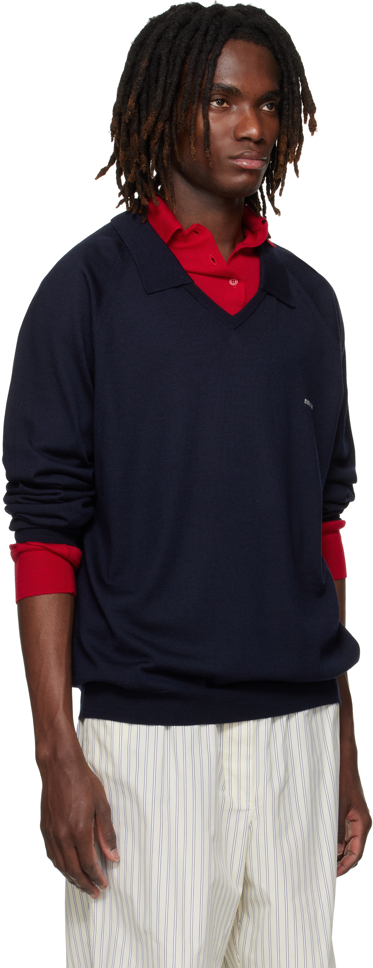 Miu Miu - Navy Wool Polo