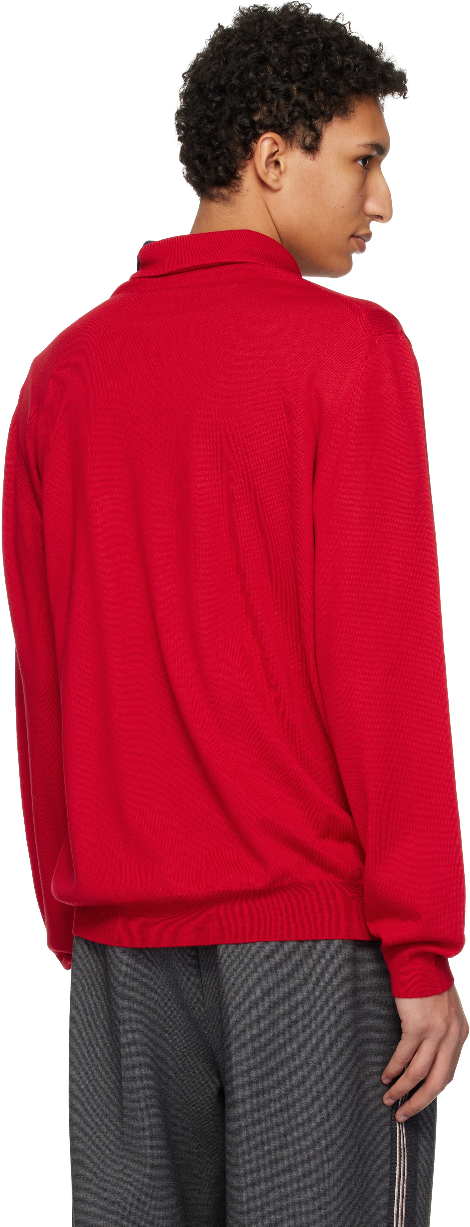 Miu Miu - Red Wool Knit Polo
