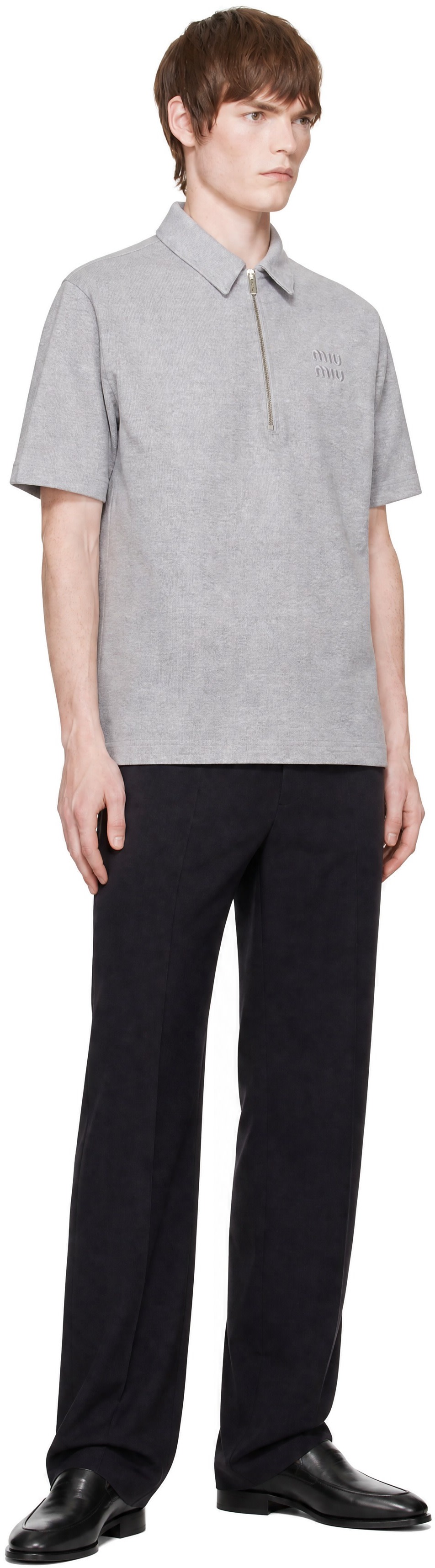 Miu Miu - Gray Cotton Polo