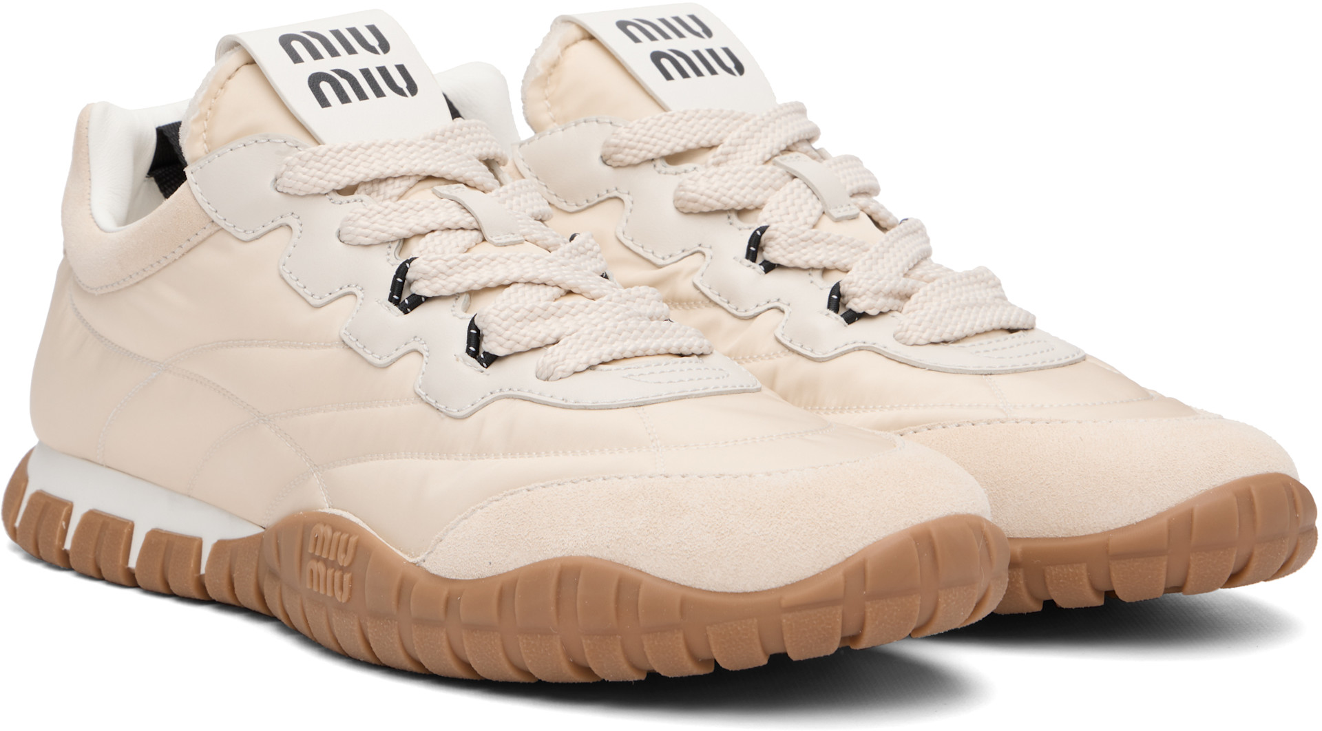 Miu Miu - Off-White Tyre Sneakers