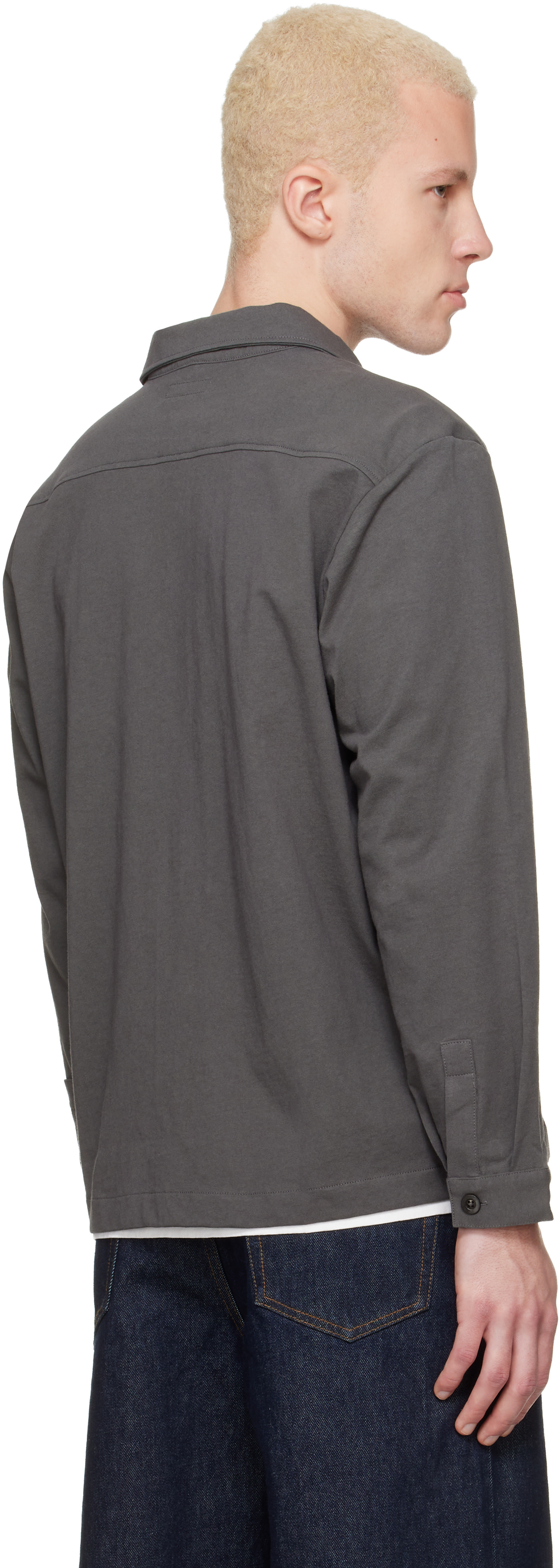 Lady White Co. - Chemise Bartlett grise à boutons