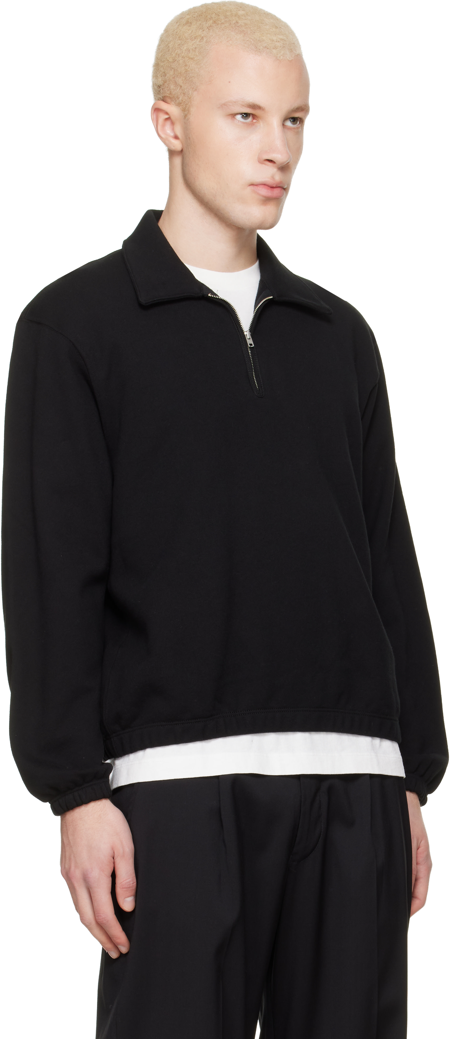 Lady White Co. - Pull noir Topper à demi-glissière