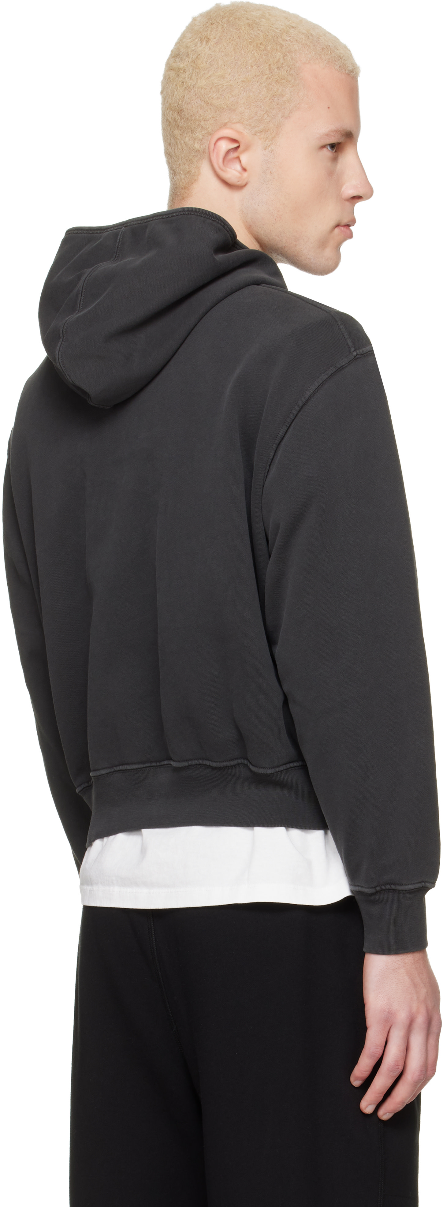 Lady White Co. - Pull à capuche écourté gris