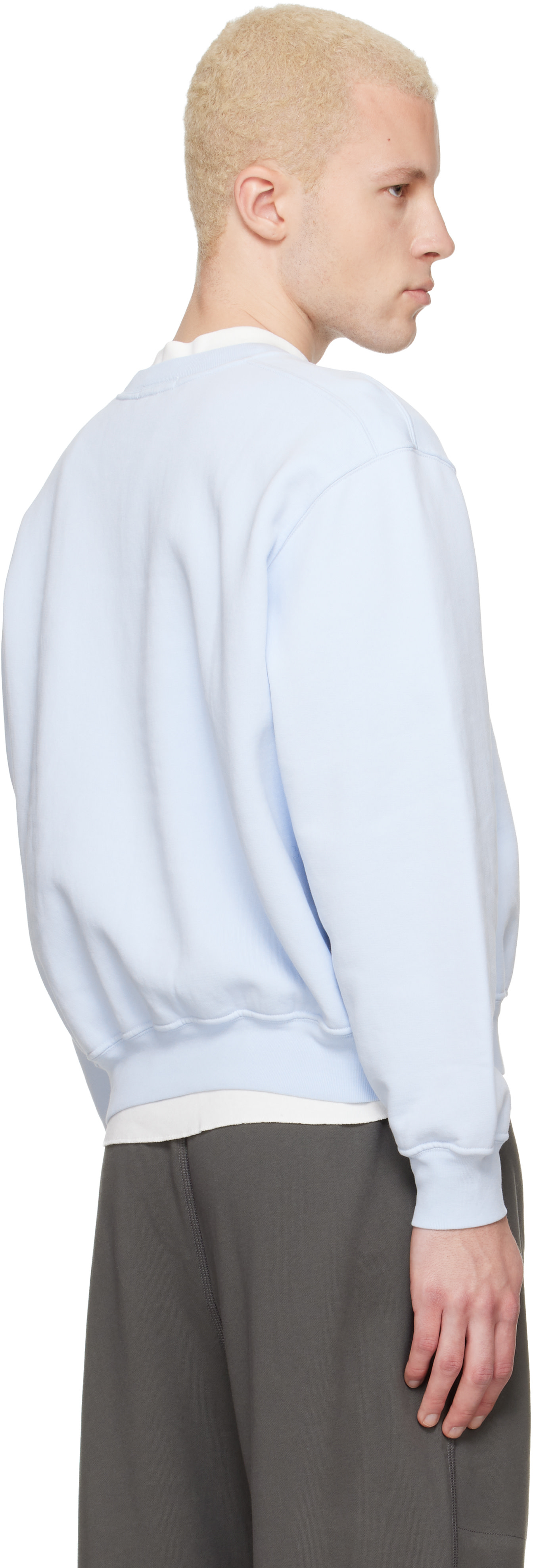 Lady White Co. - Pull molletonné Mini bleu à col ras du cou
