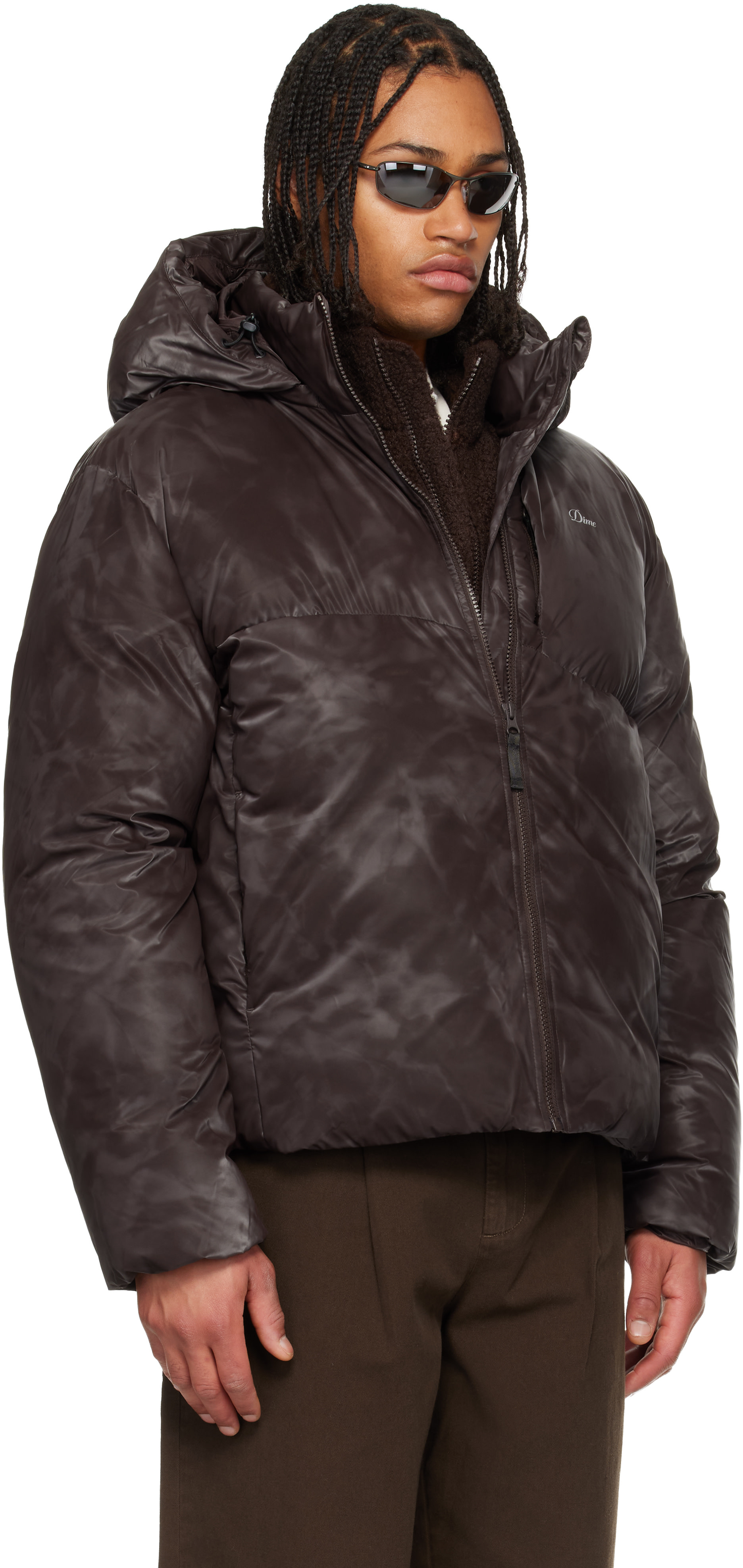 Dime - Blouson matelassé brun