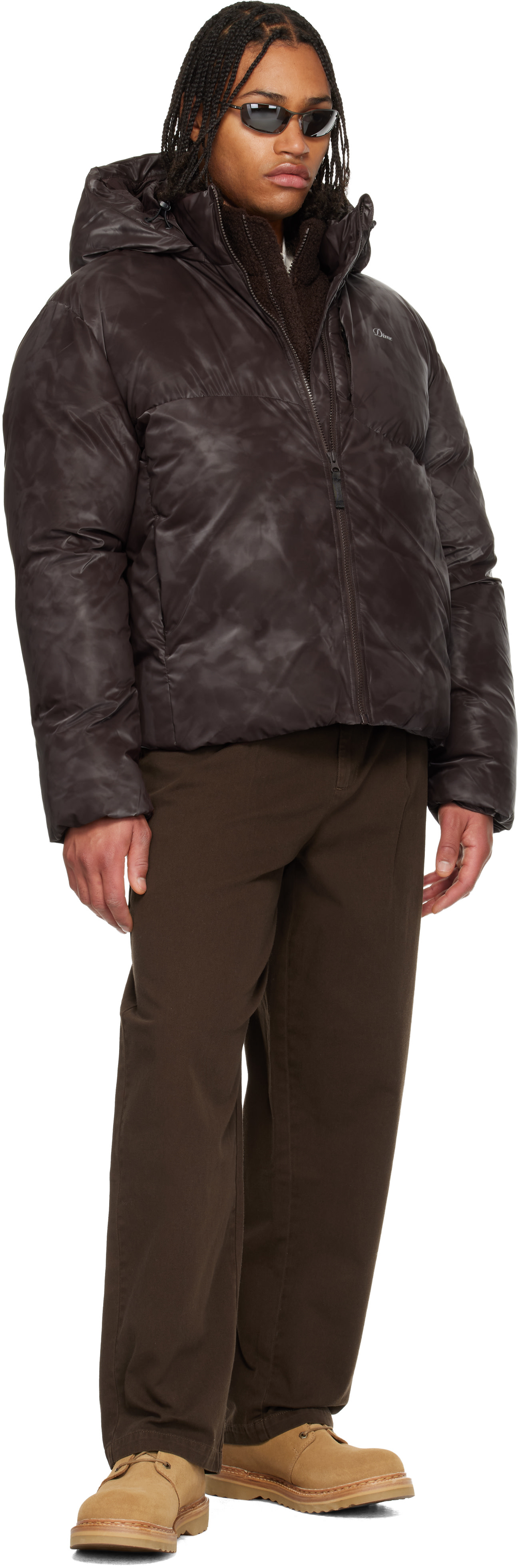 Dime - Blouson matelassé brun