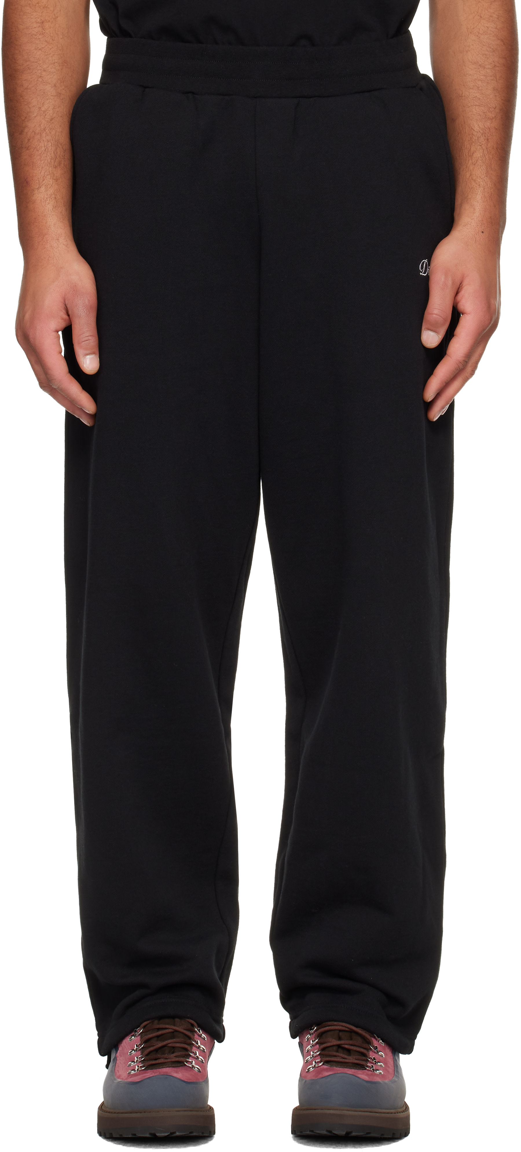 Dime - Black Cursive Small Logo Sweatpants