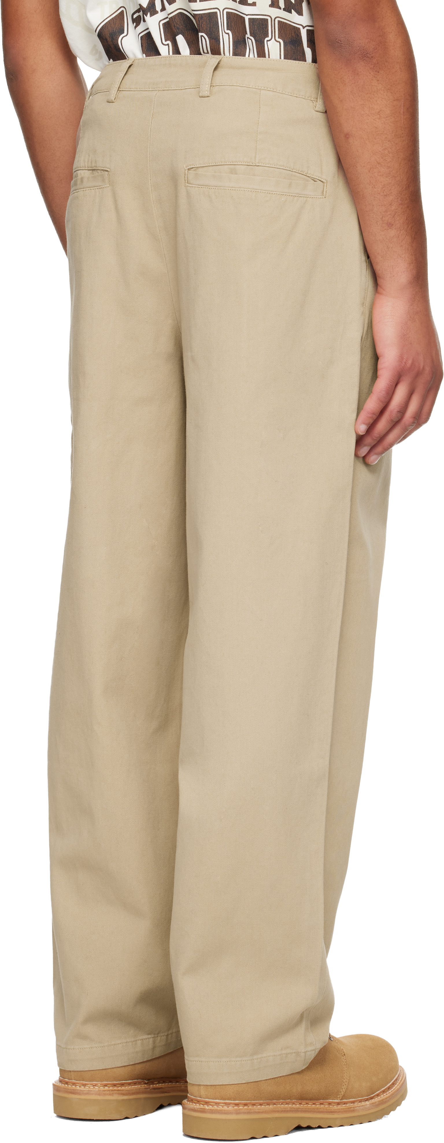 Dime - Pantalon chino ample taupe