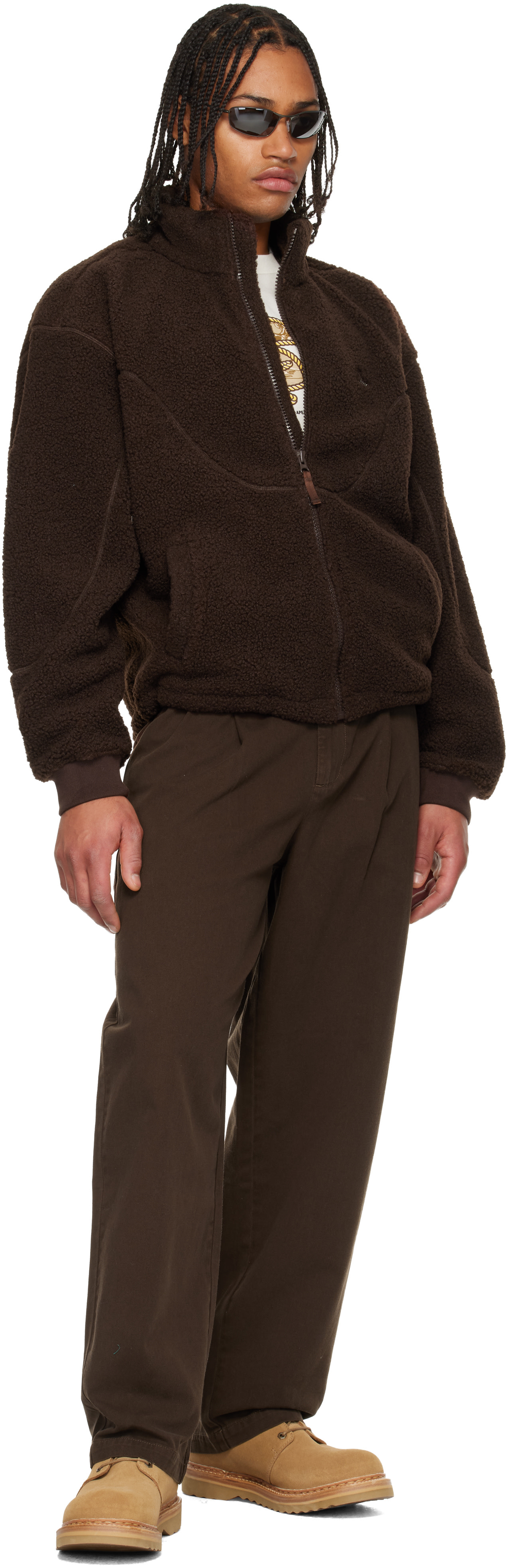 Dime - 브라운 배기 치노 팬츠