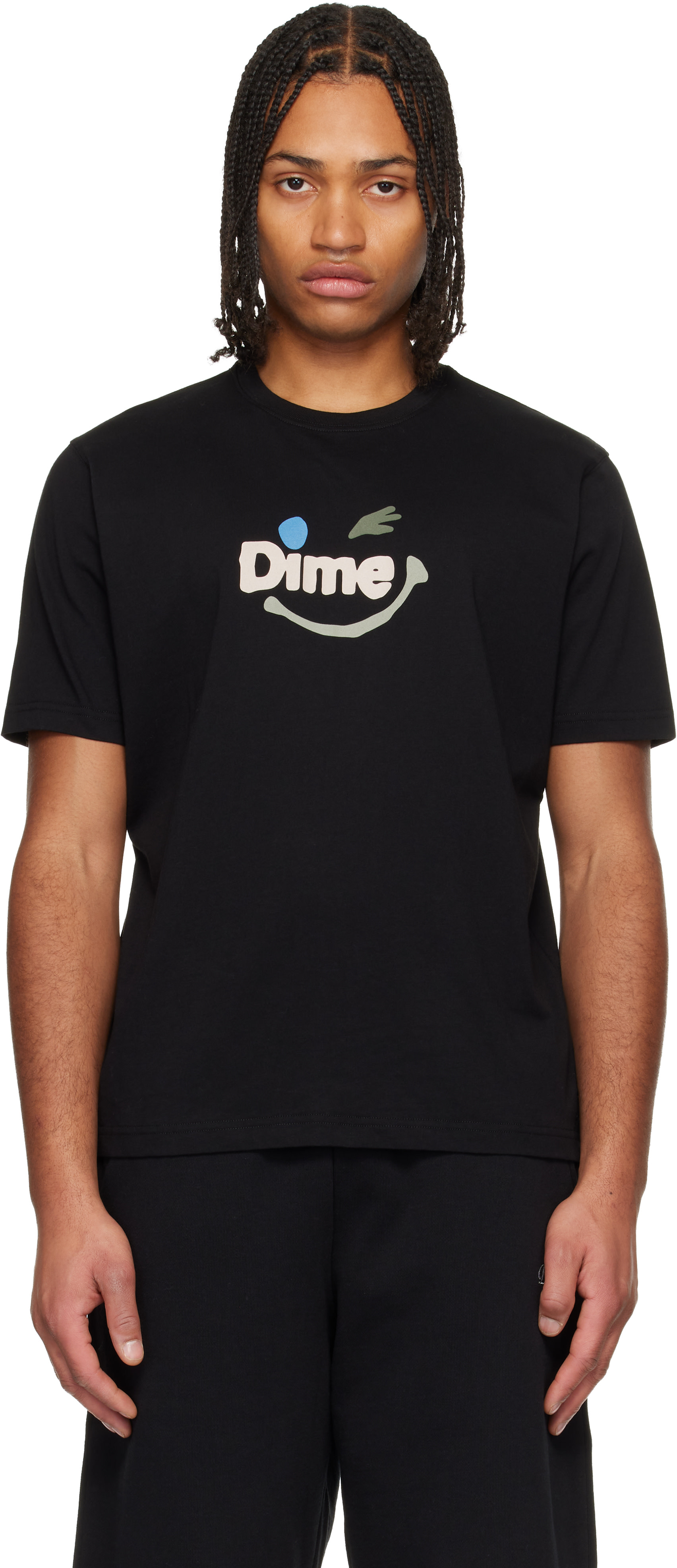 Dime: Black Winky T-shirt | SSENSE