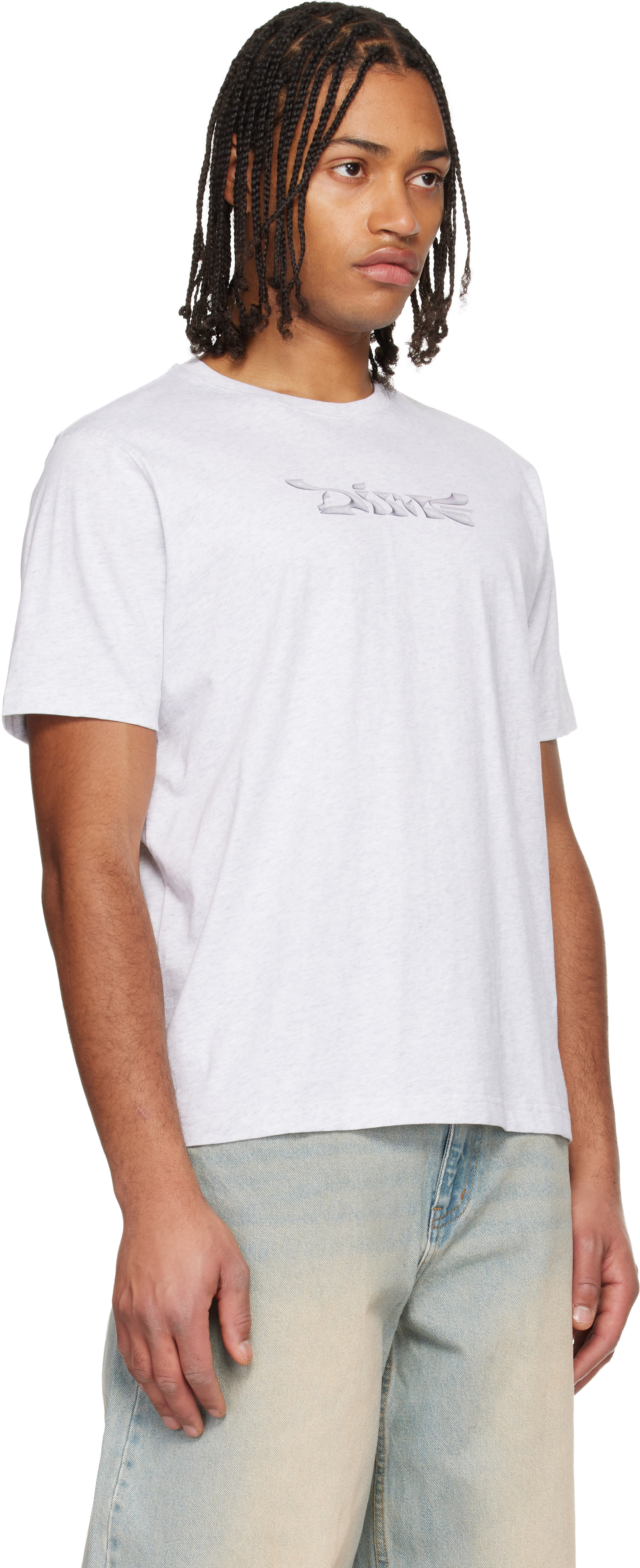 Dime - T-shirt gris à logo