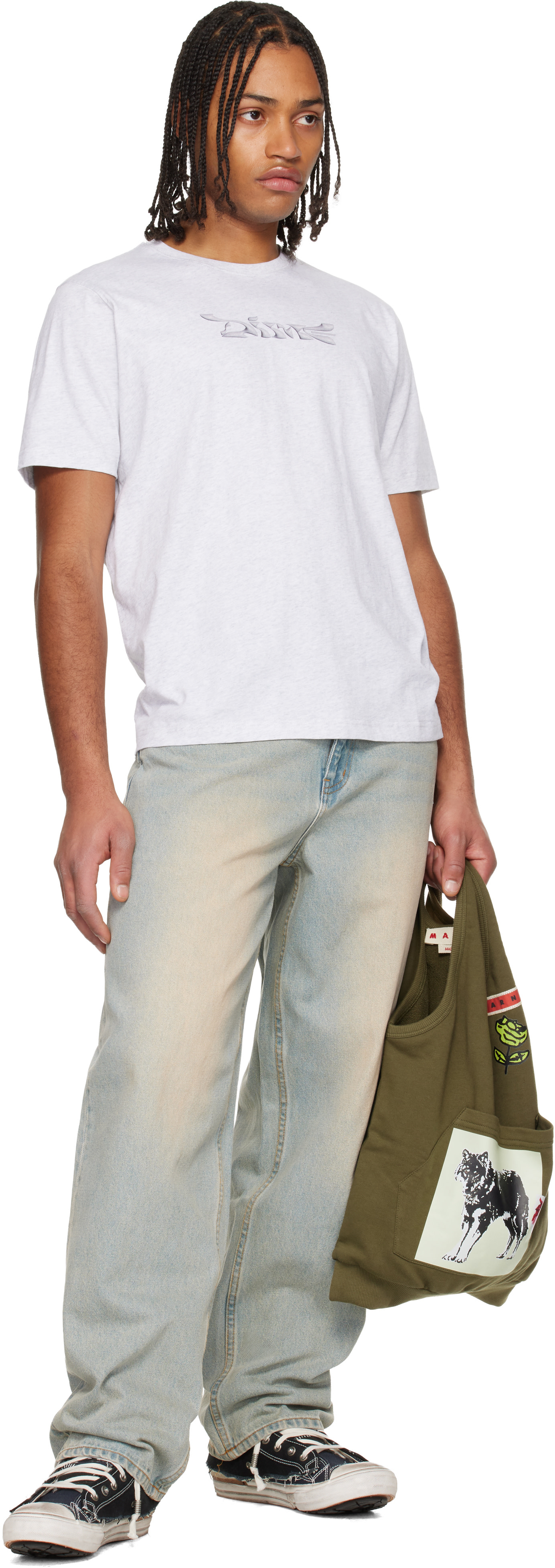 Dime - T-shirt gris à logo