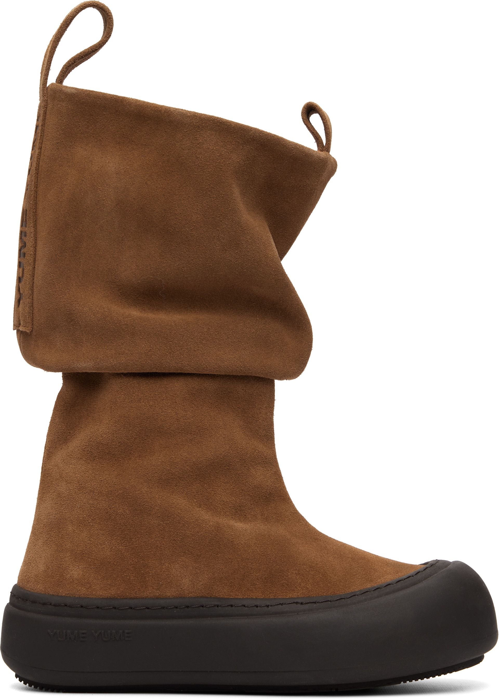 YUME YUME: Brown Low Fisherman Boots | SSENSE Canada