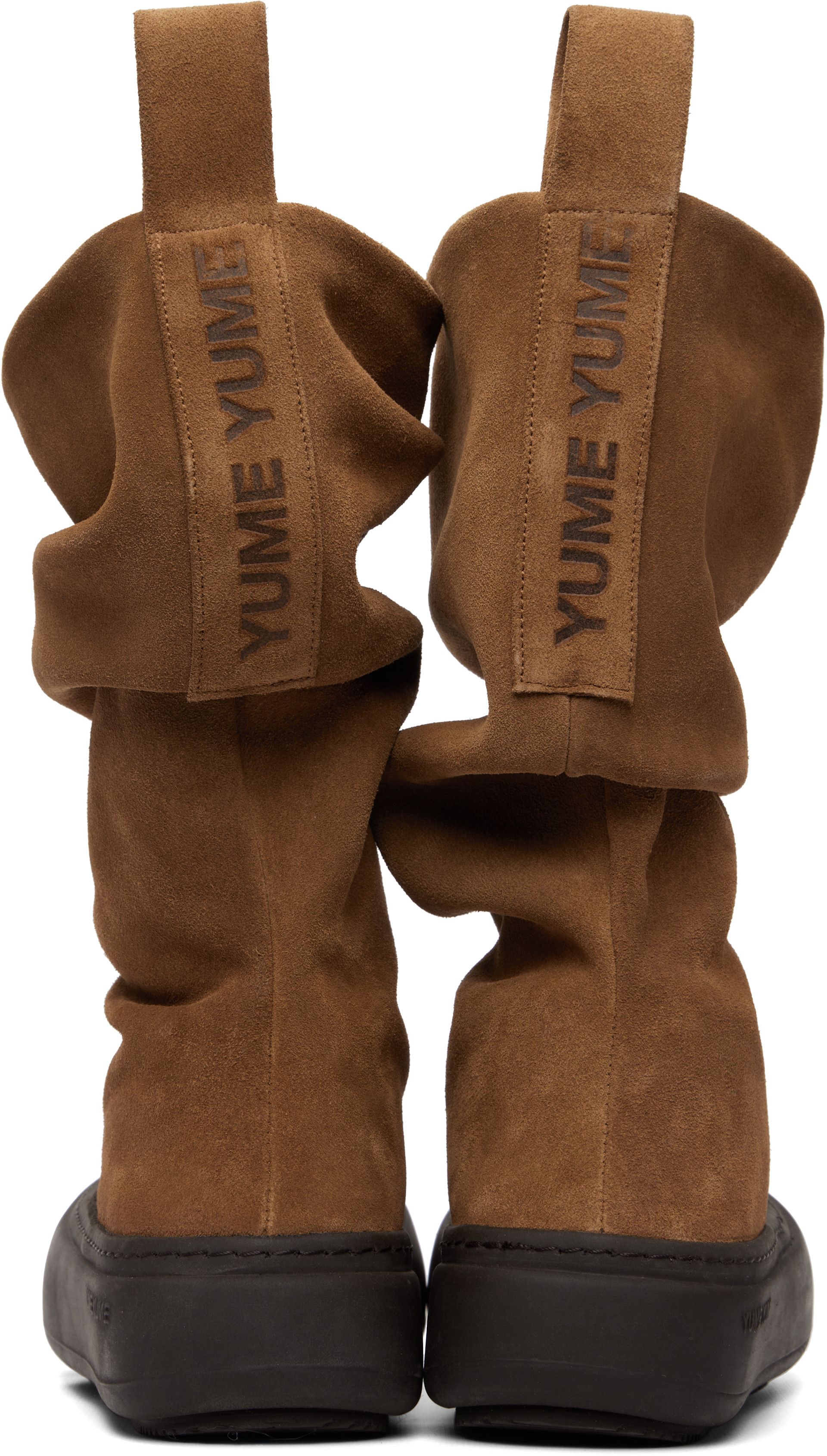YUME YUME: Brown Low Fisherman Boots | SSENSE