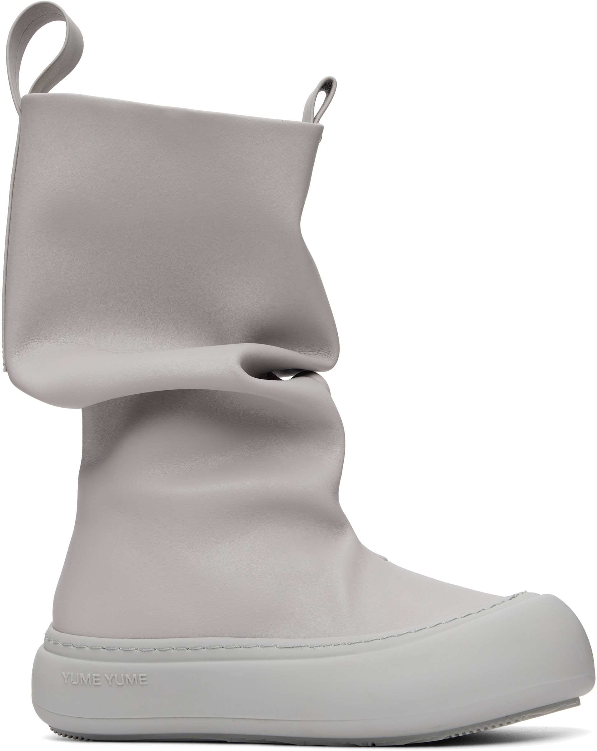 YUME YUME: SSENSE Exclusive Gray Low Fisherman Boots | SSENSE