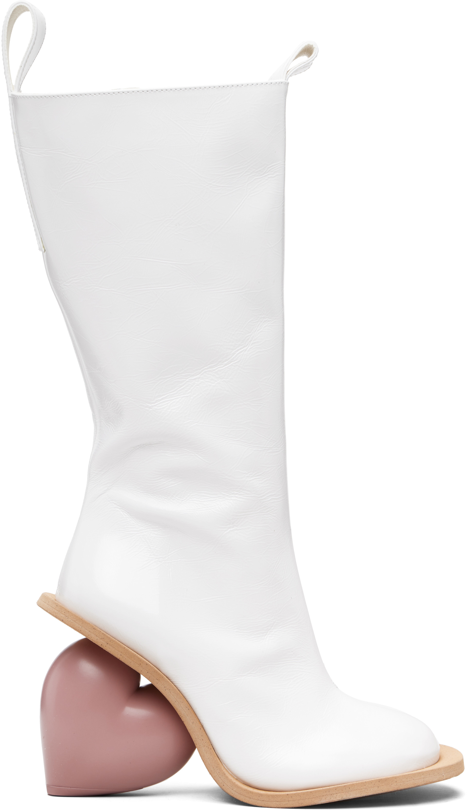 YUME YUME: White Love Tall Boots | SSENSE