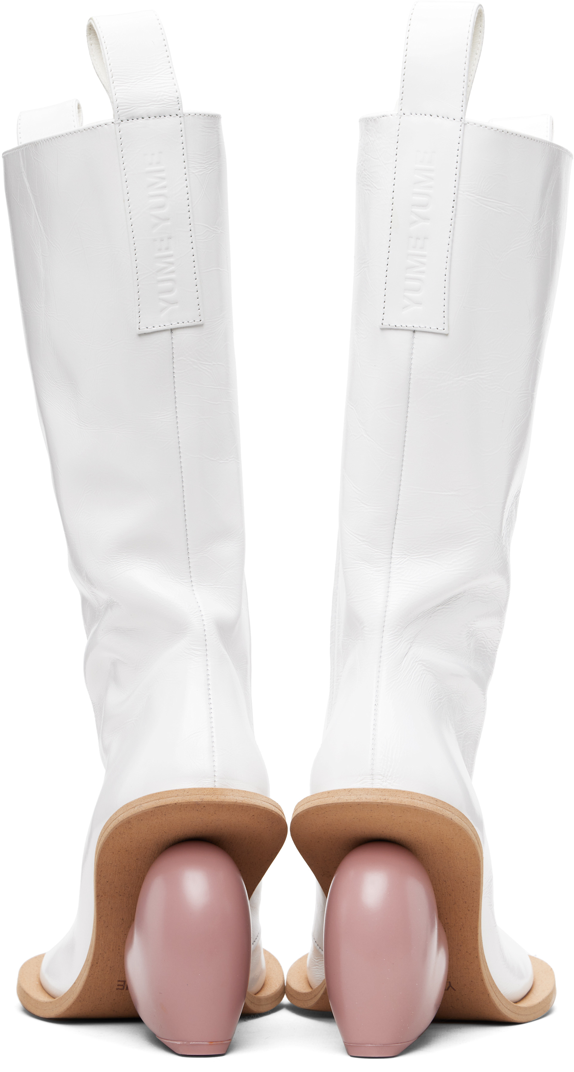 YUME YUME: White Love Tall Boots | SSENSE