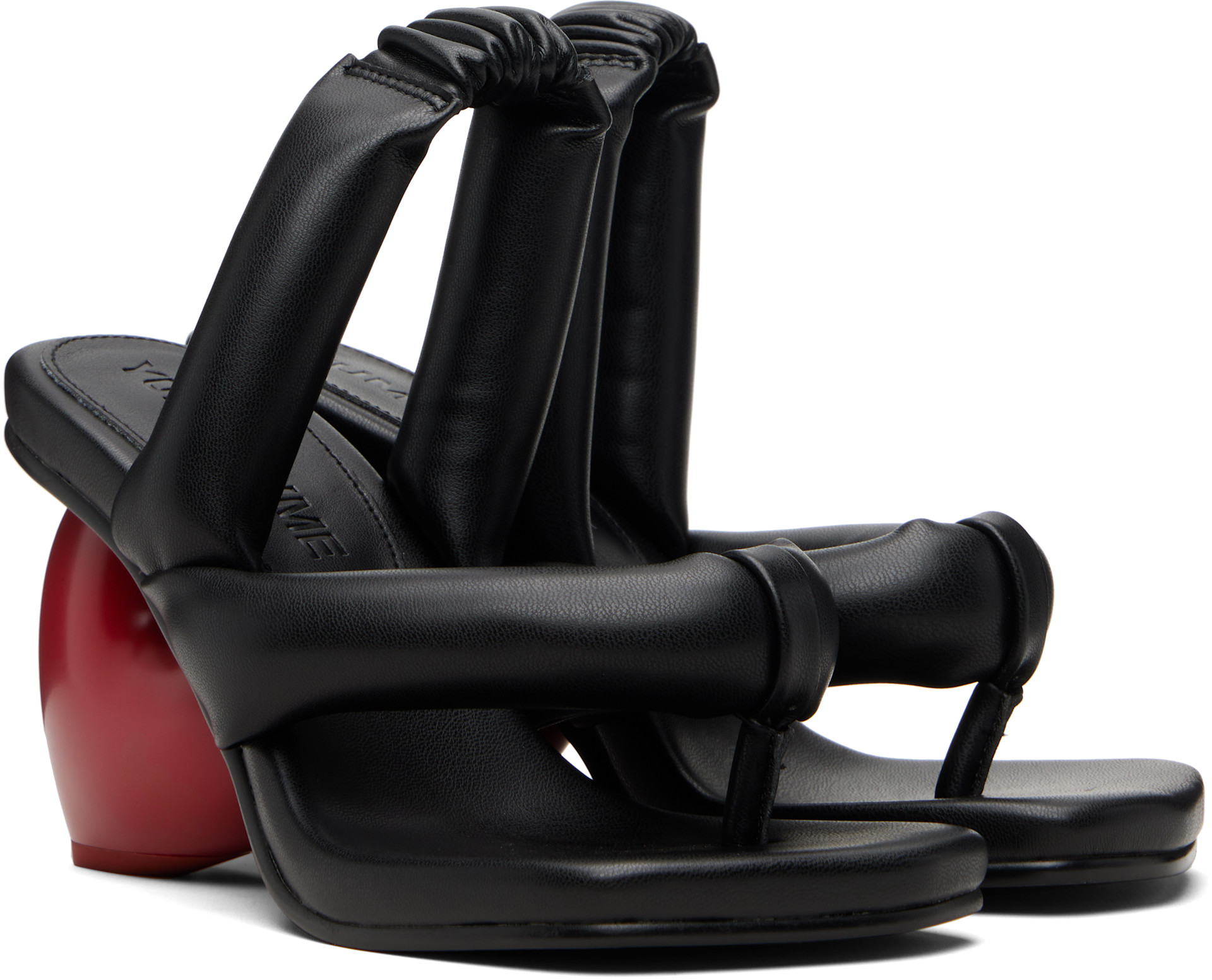 YUME YUME: Black Love Heeled Sandals | SSENSE