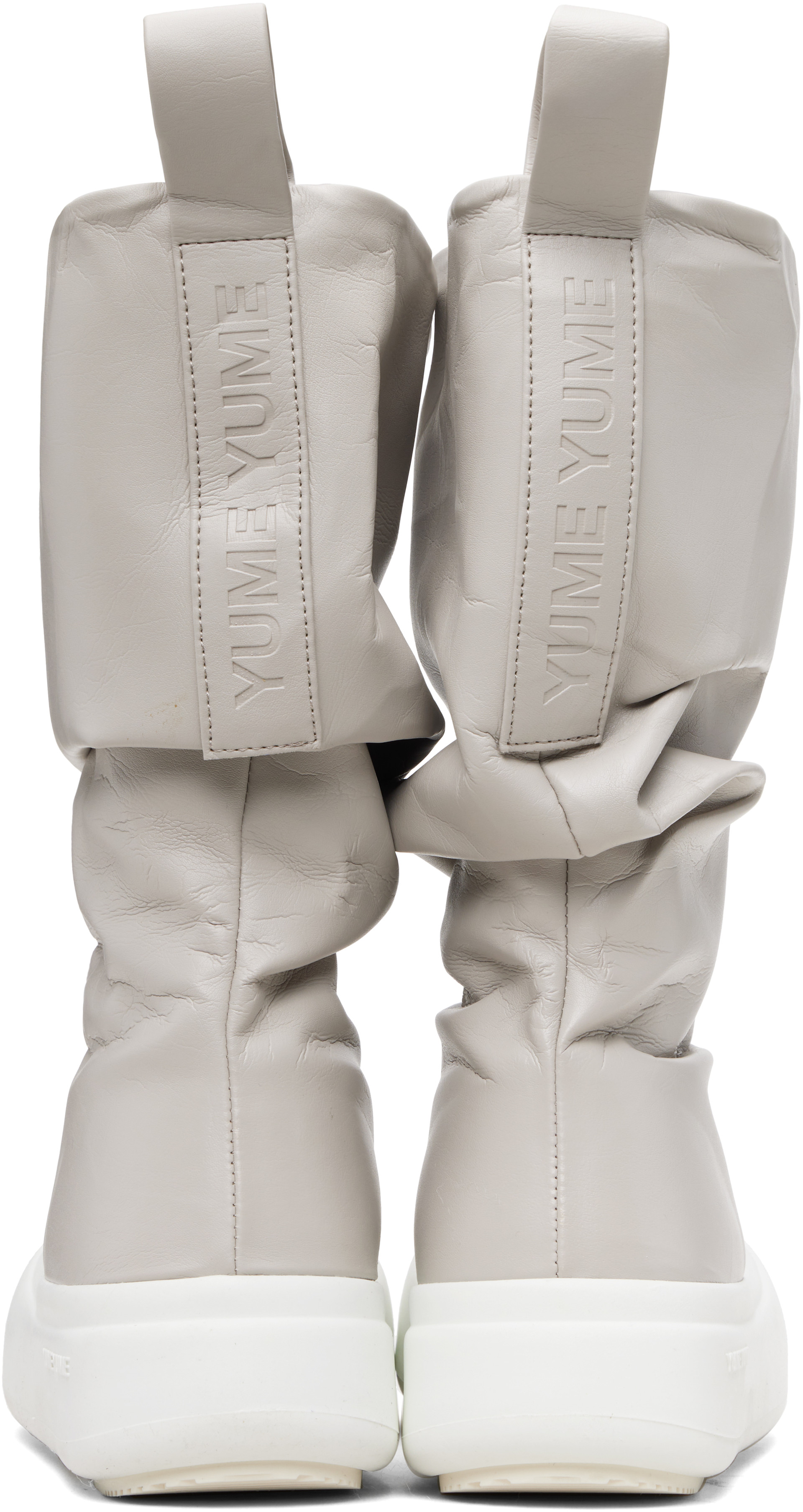 YUME YUME: Gray Low Fisherman Boots | SSENSE
