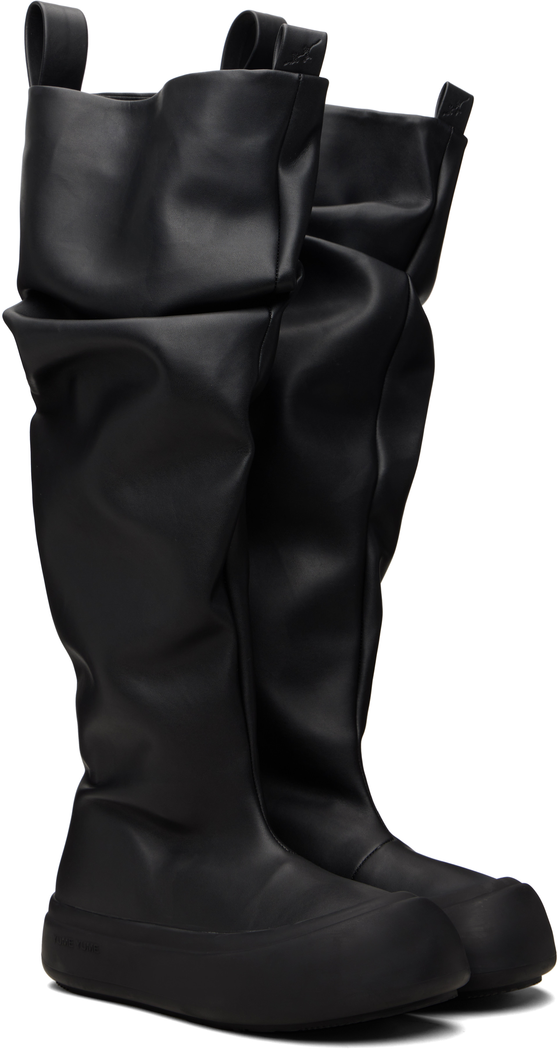 YUME YUME: Black Fisherman Tall Boots | SSENSE