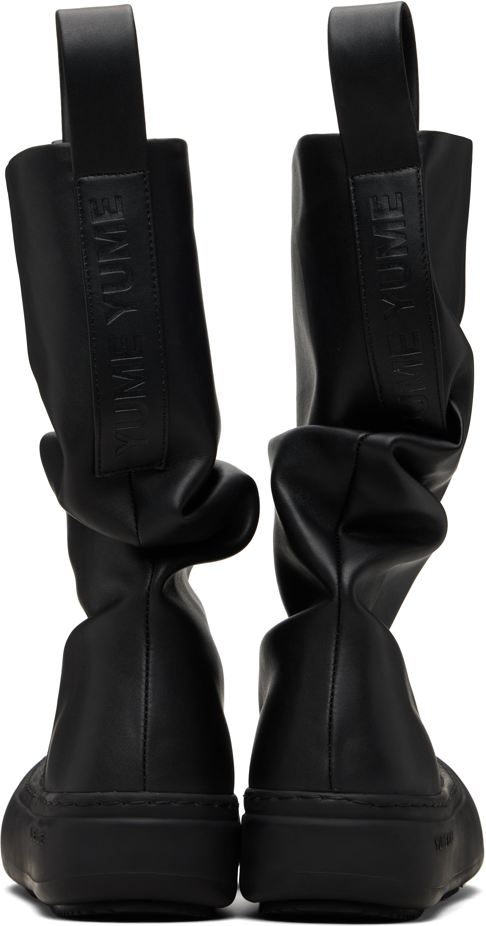 YUME YUME: Black Low Fisherman Boots | SSENSE Canada