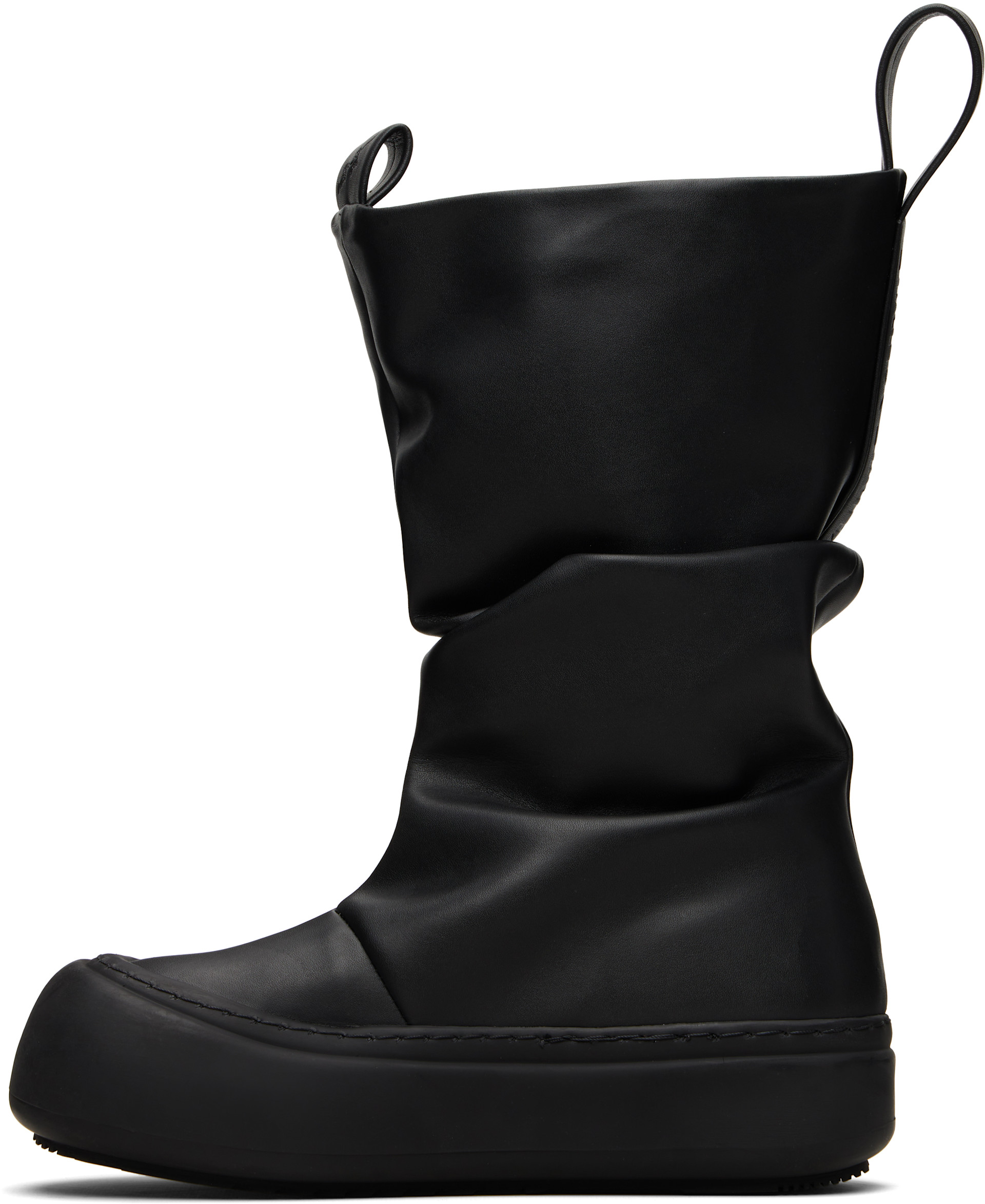 YUME YUME: Black Low Fisherman Boots | SSENSE Canada