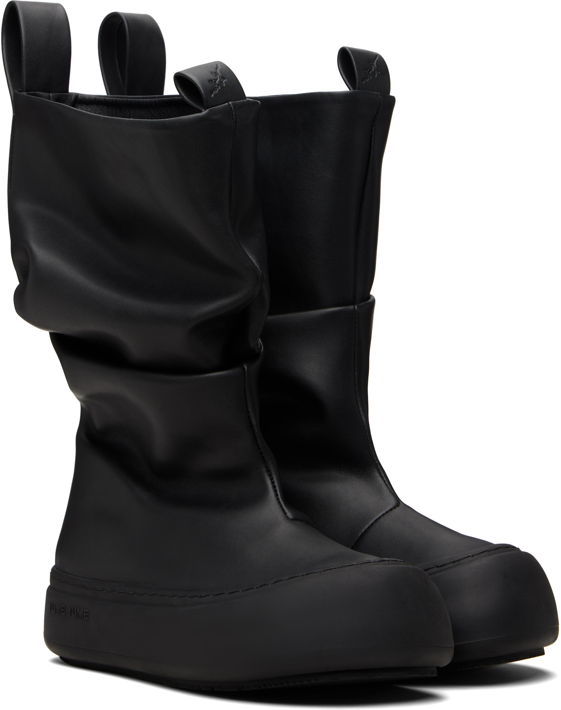 YUME YUME: Black Low Fisherman Boots | SSENSE